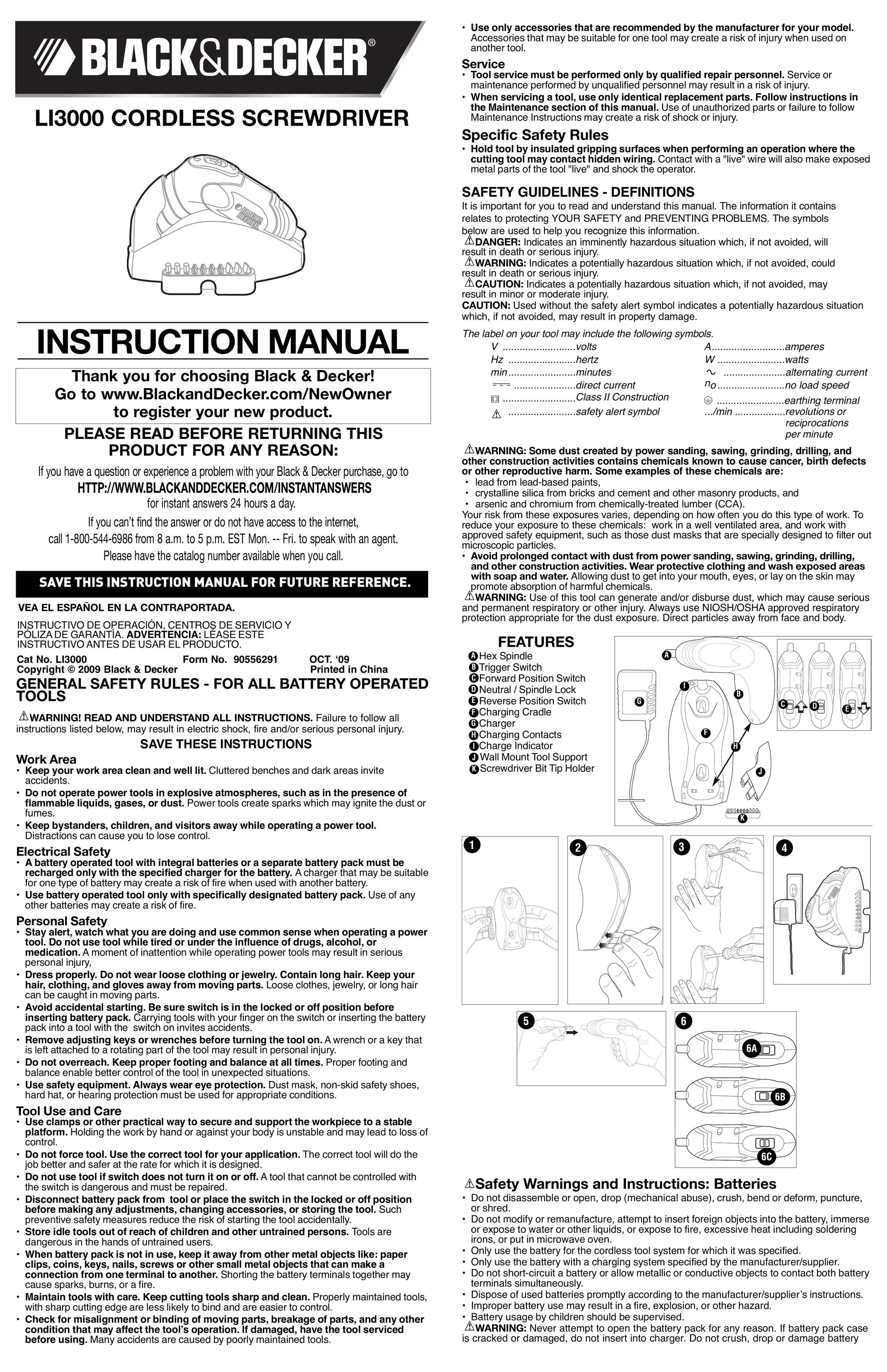 Black & Decker 90556291 Power Screwdriver User Manual