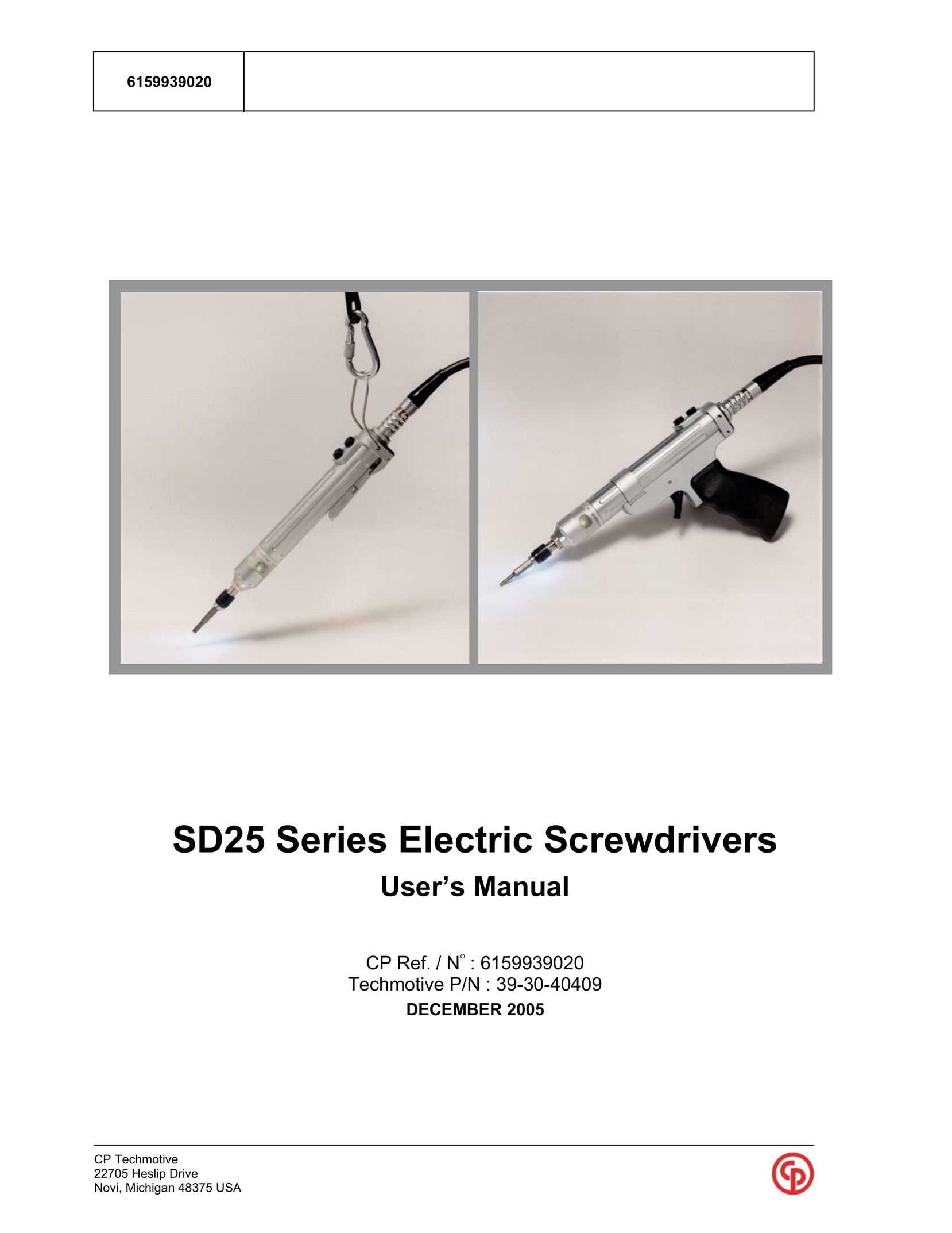 Chicago Pneumatic SD25 Power Screwdriver User Manual