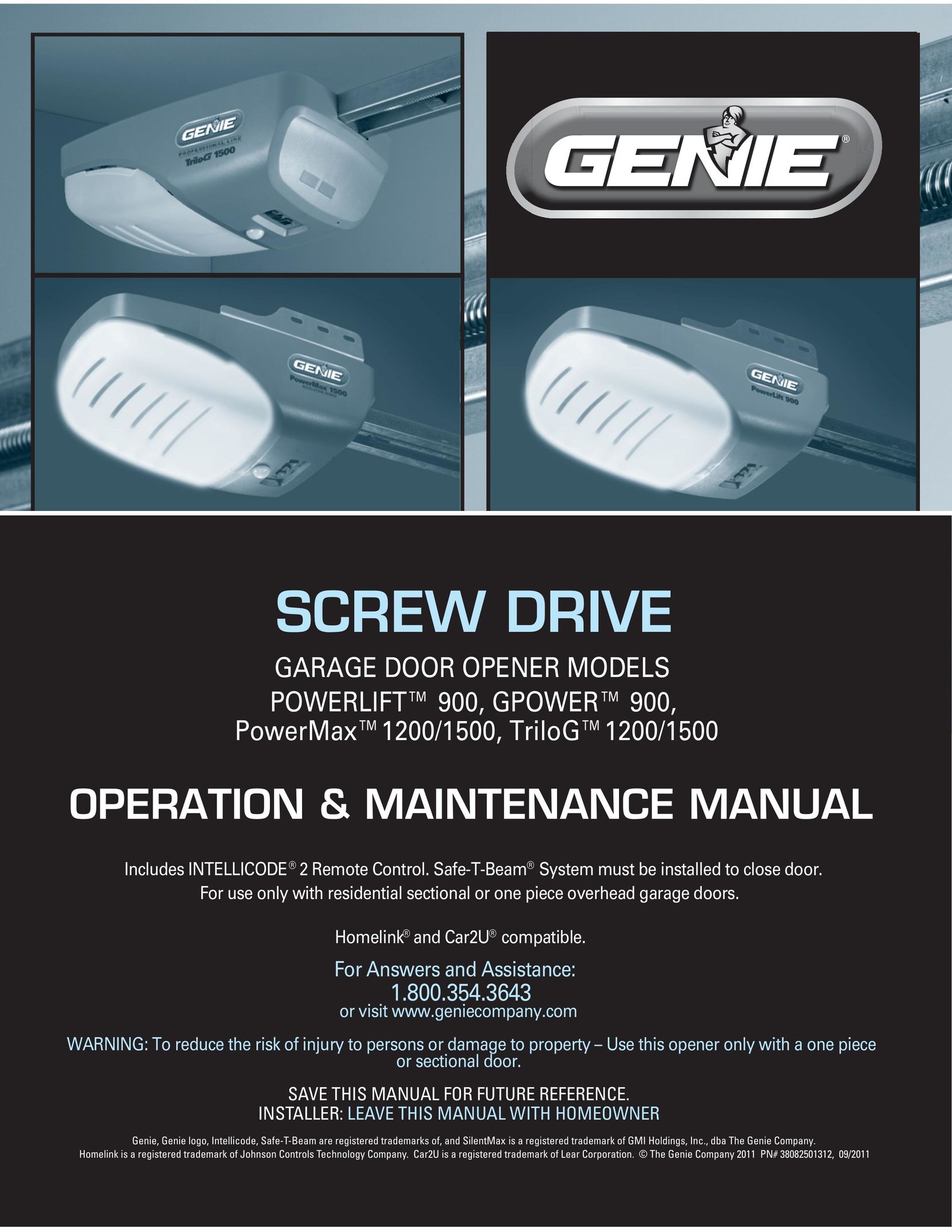 Genie POWERLIFT 900 Power Screwdriver User Manual