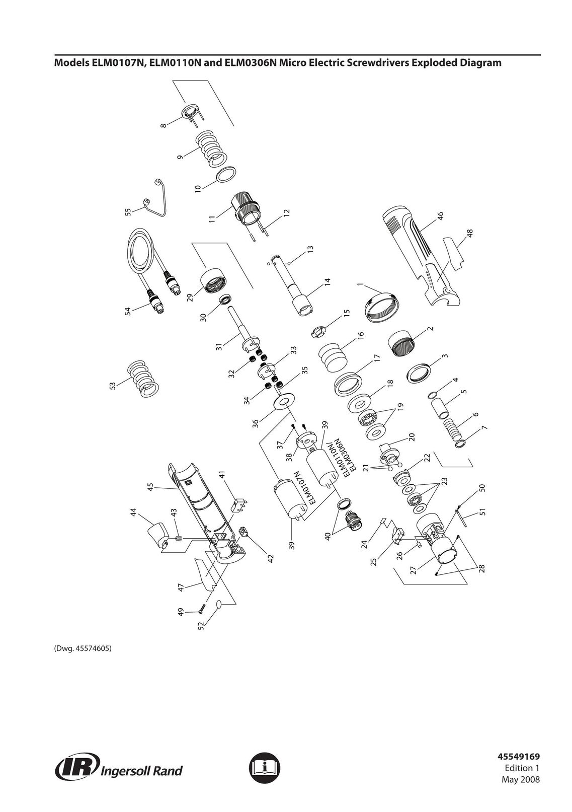 Ingersoll-Rand ELM0107N Power Screwdriver User Manual