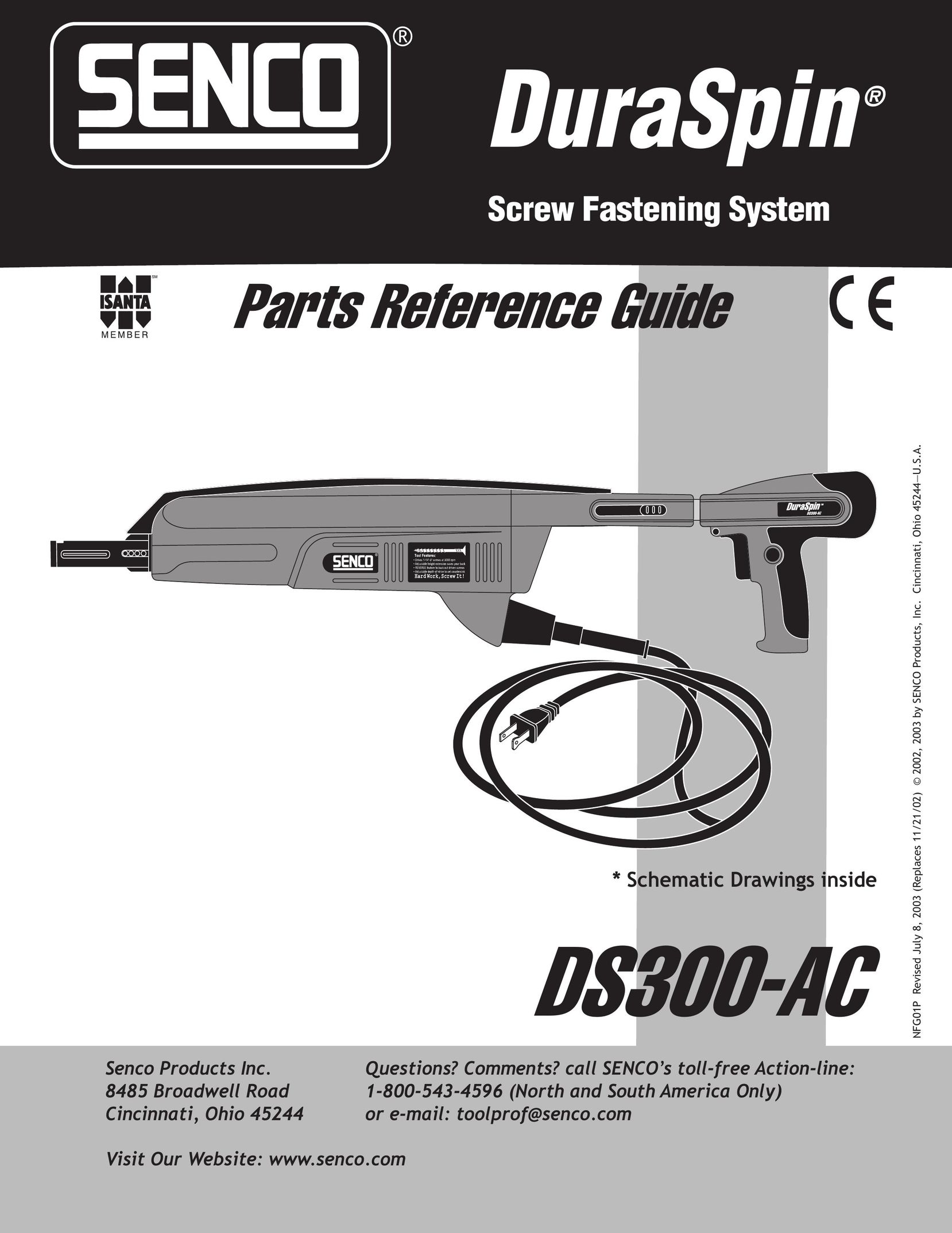 Senco DS300-AC Power Screwdriver User Manual