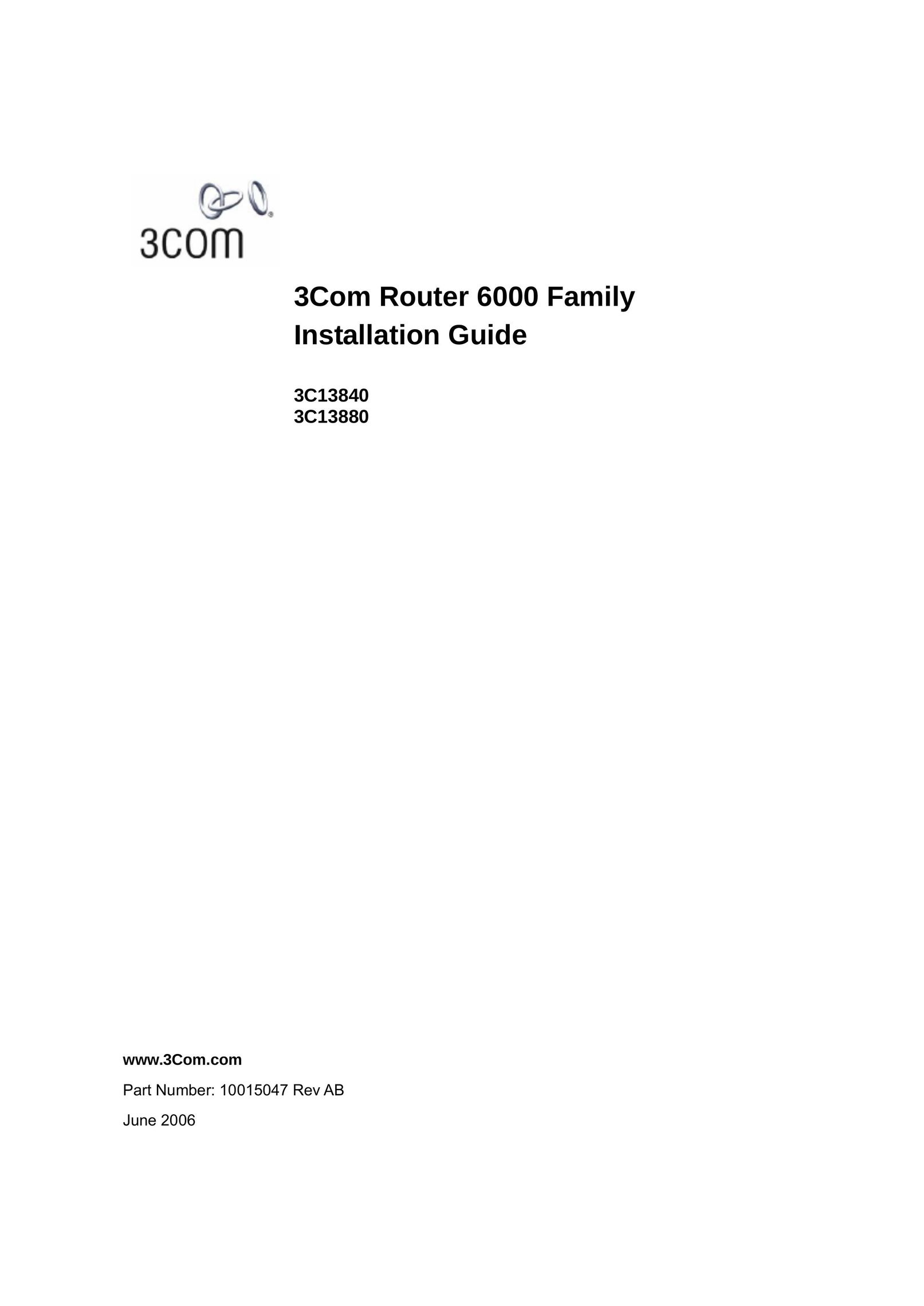3Com 3C13840 Router User Manual