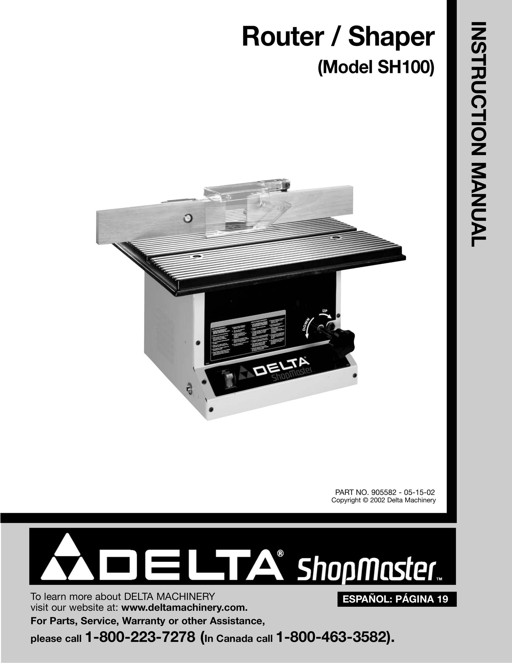 Delta SH100 Router User Manual