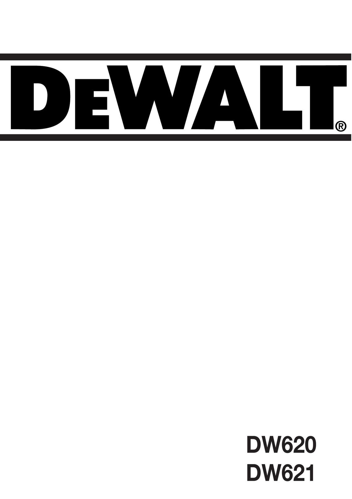 DeWalt DW621 Router User Manual
