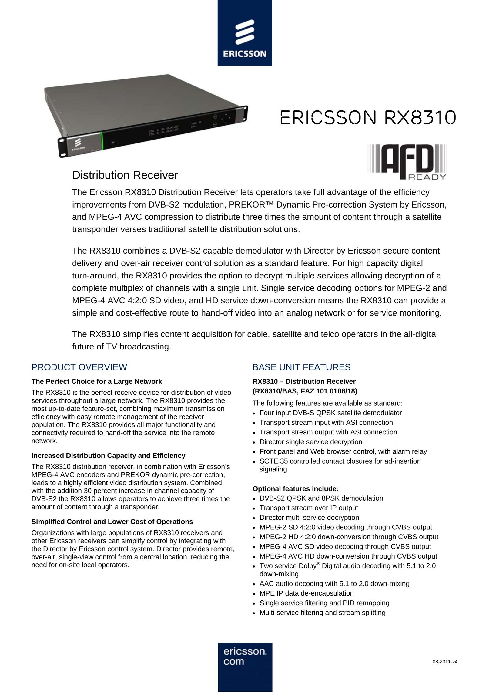 Ericsson RX8310 Router User Manual