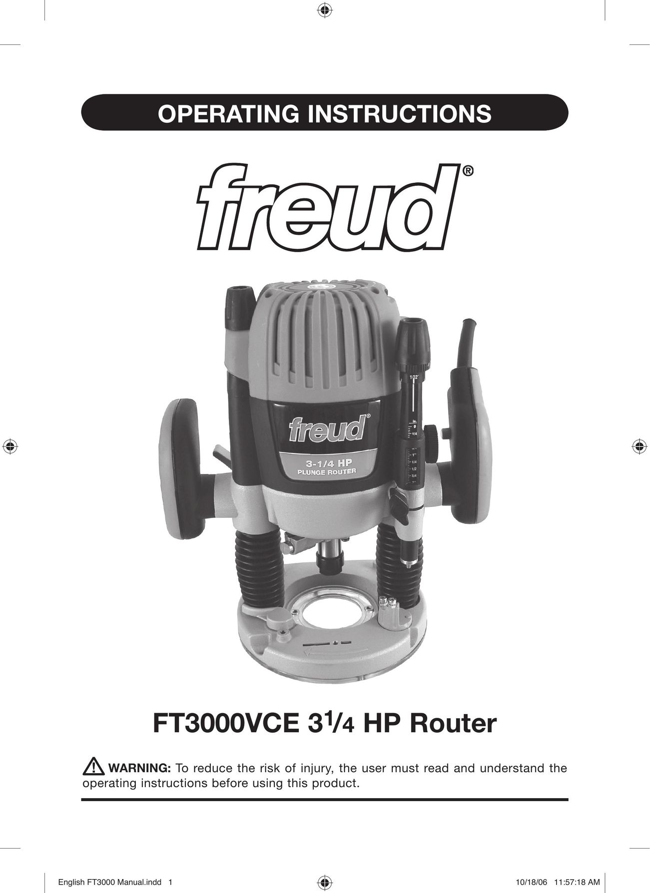 Freud Tools FT3000VCE Router User Manual