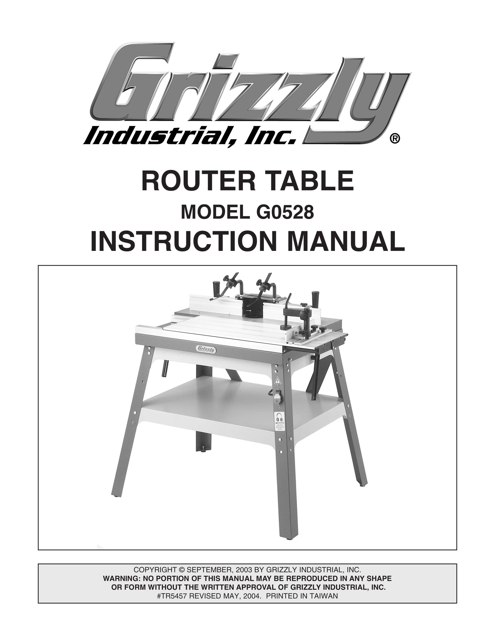 Grizzly G0528 Router User Manual