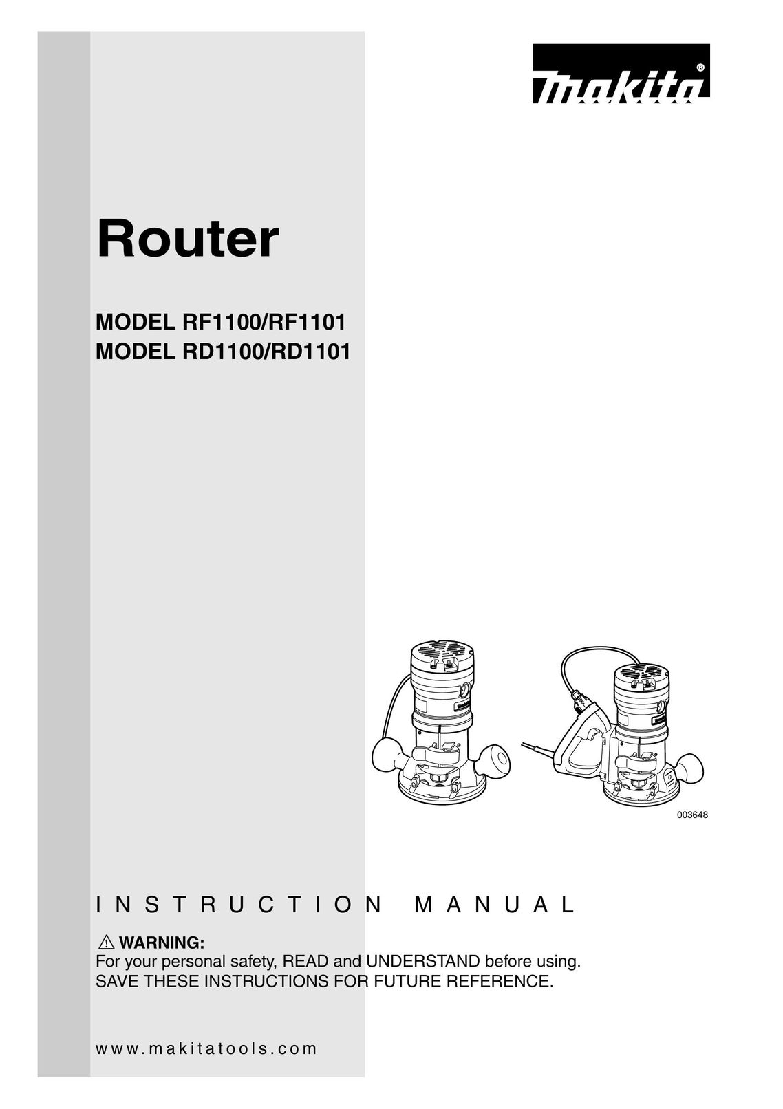 Makita RF1100 Router User Manual