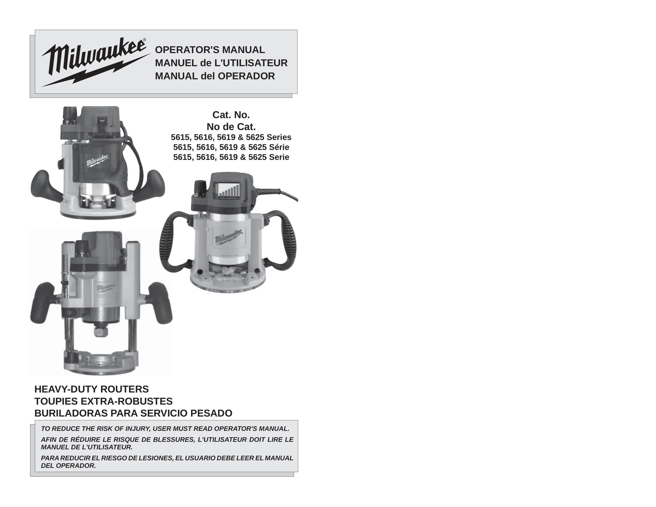 Milwaukee 5625 Series Router User Manual