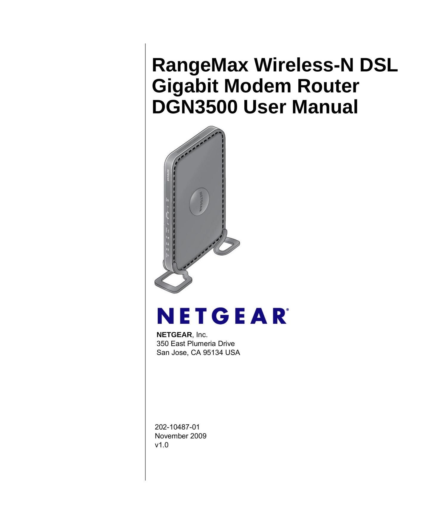 NETGEAR DGN3500-100NAS Router User Manual