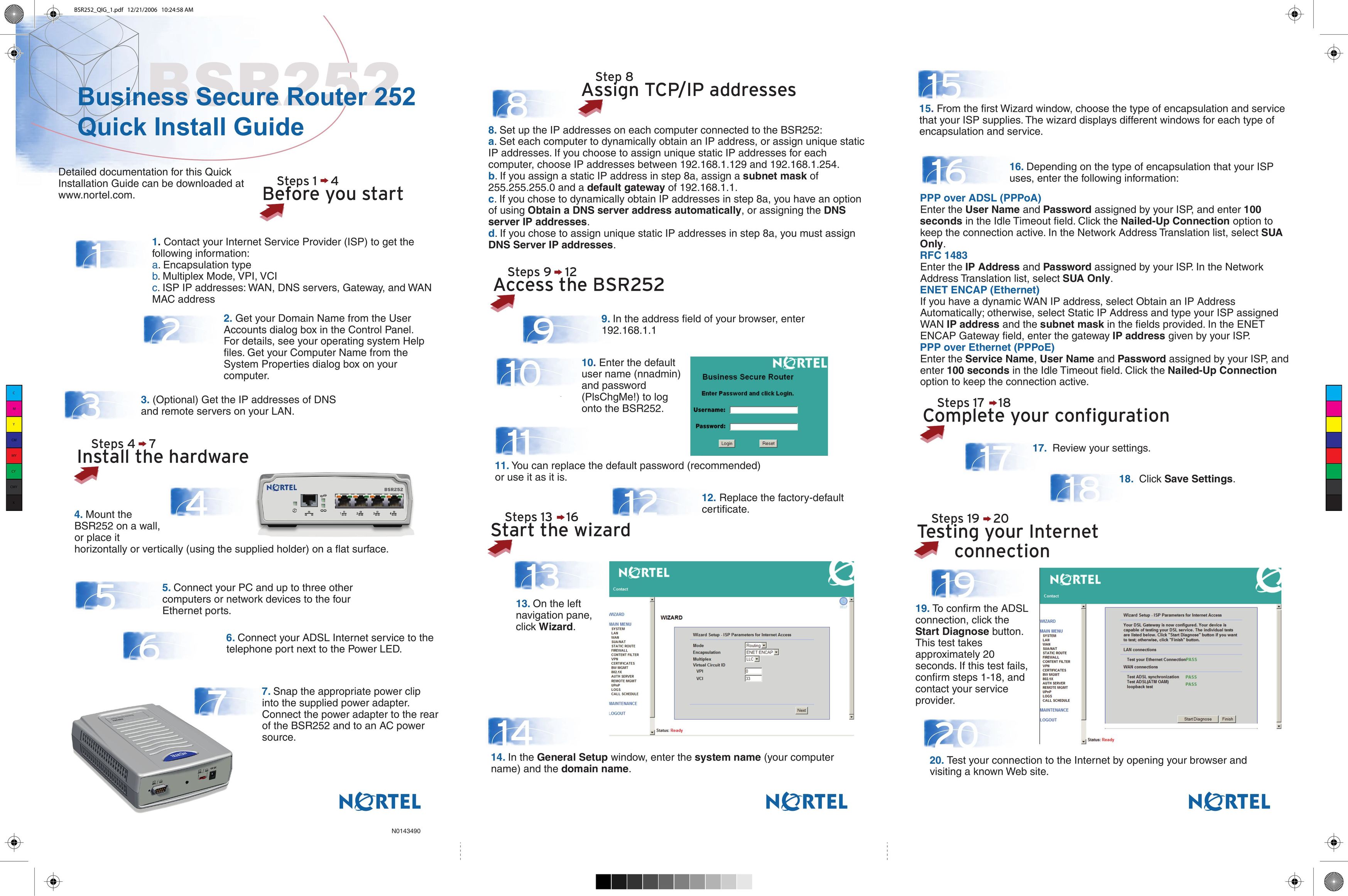 Nortel Networks BSR252 Router User Manual