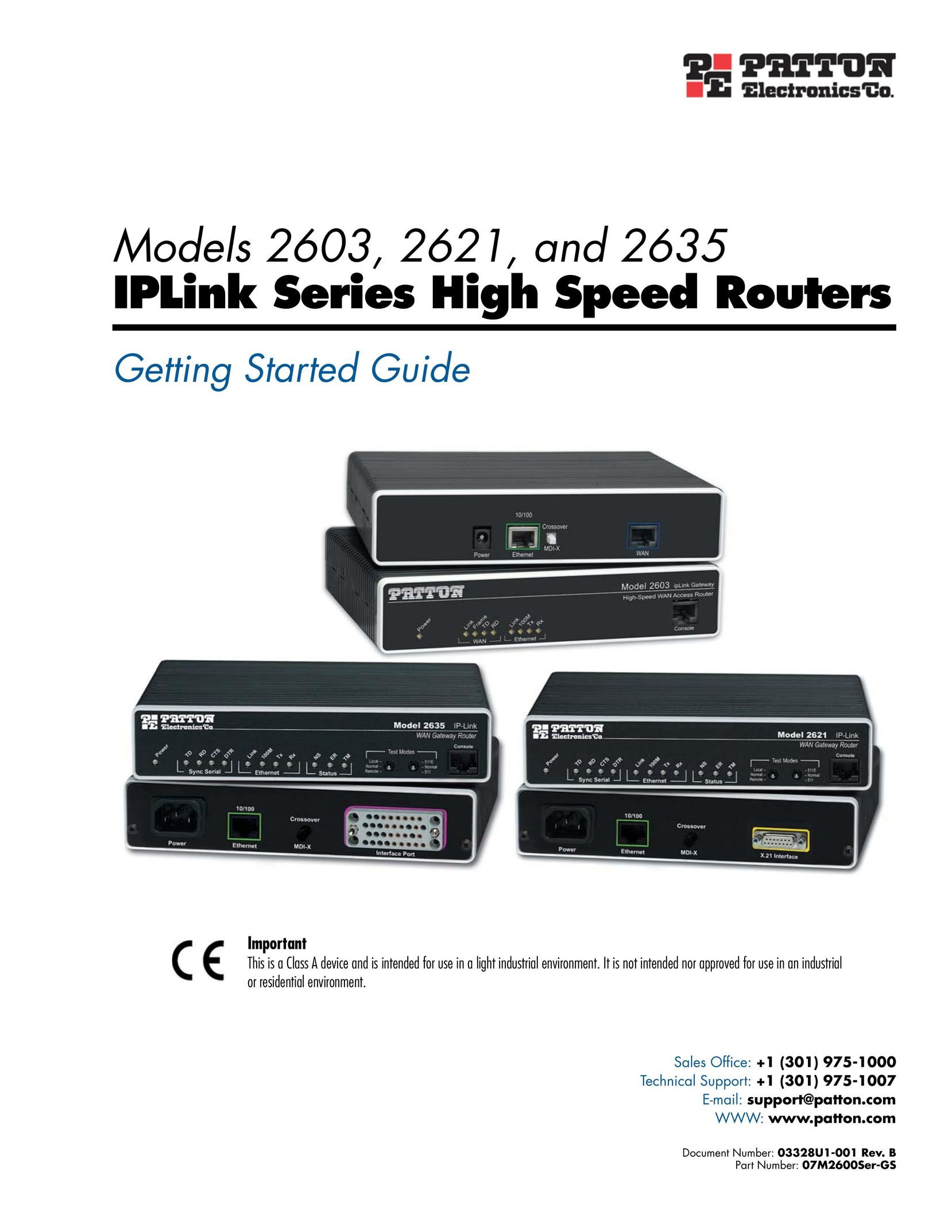 Patton electronic 2621 Router User Manual
