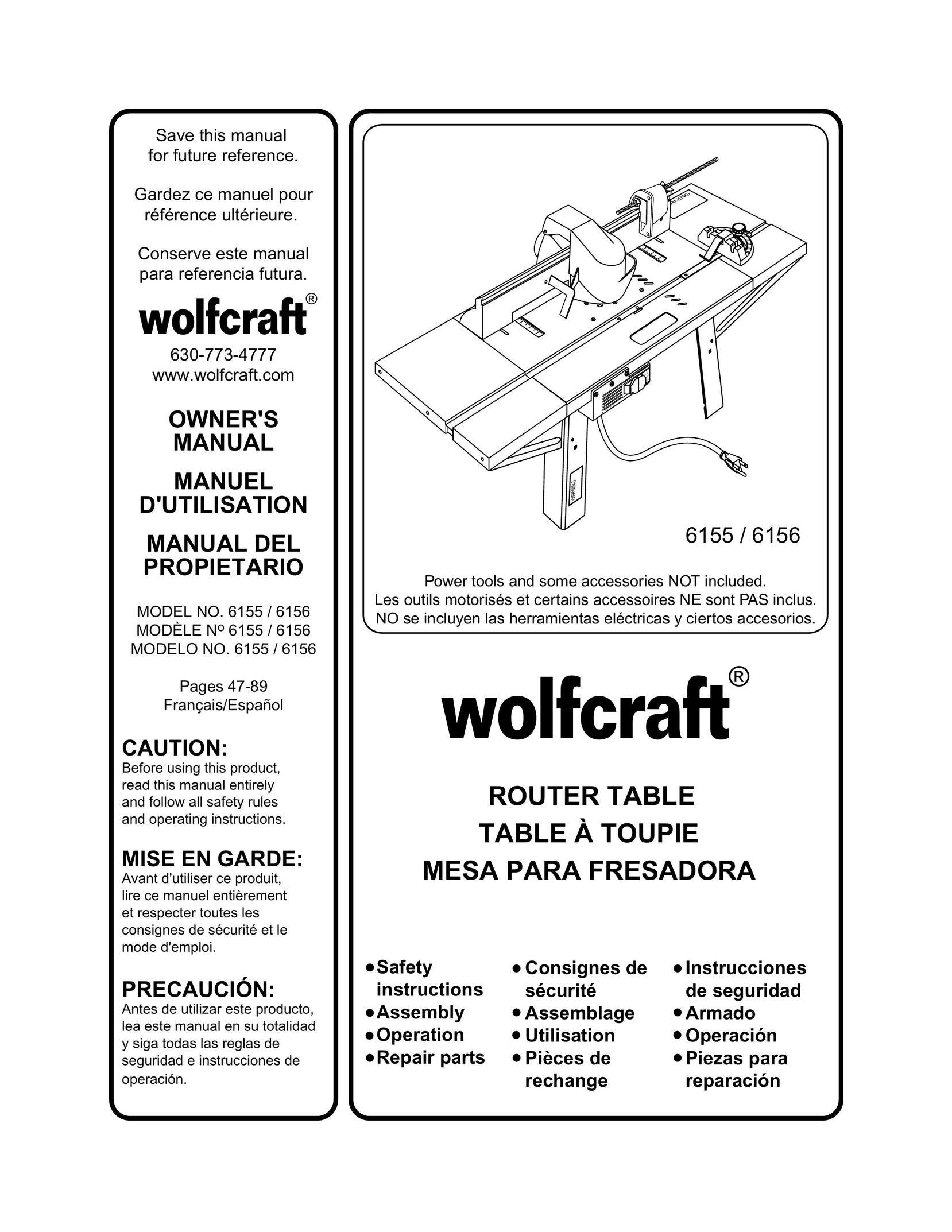 Wolfcraft 6156 Router User Manual