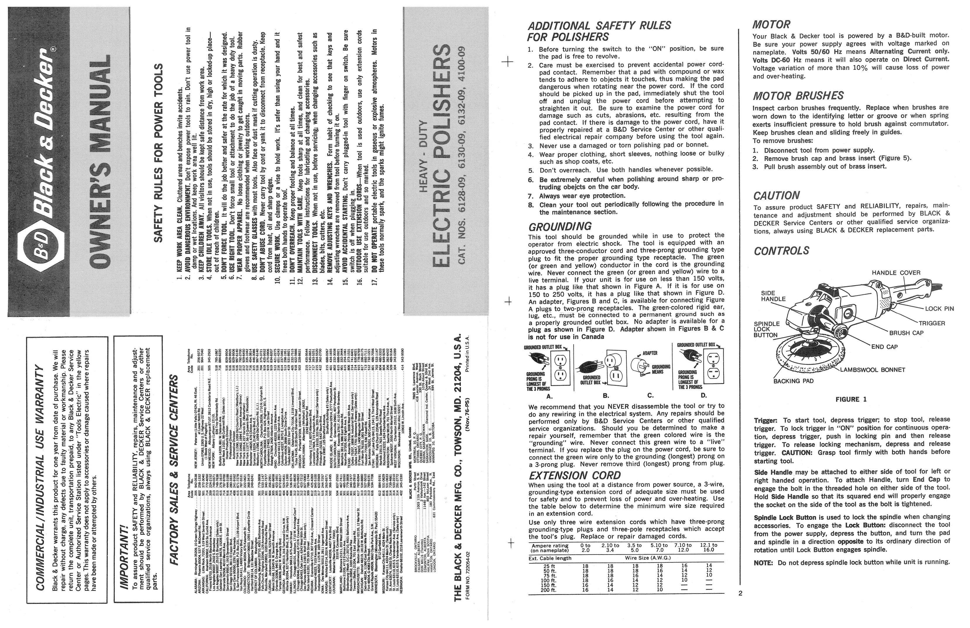 Black & Decker 4100-09 Sander User Manual