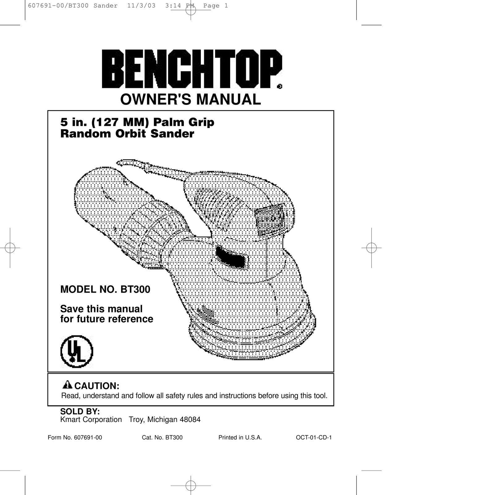 Black & Decker 607691-00 Sander User Manual