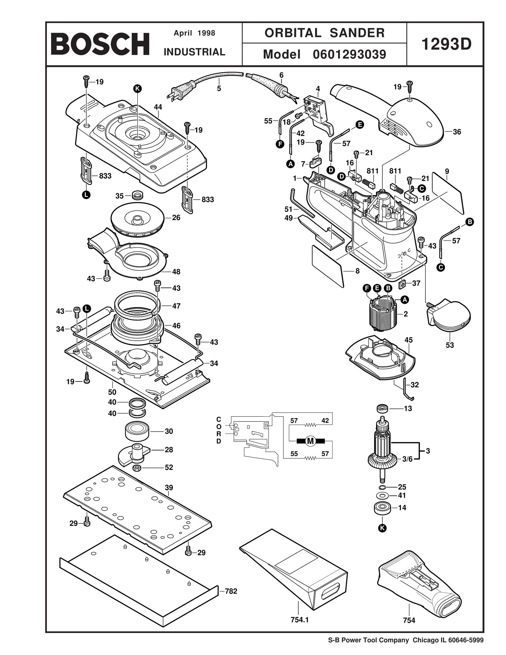 Bosch Power Tools 0601293039 Sander User Manual