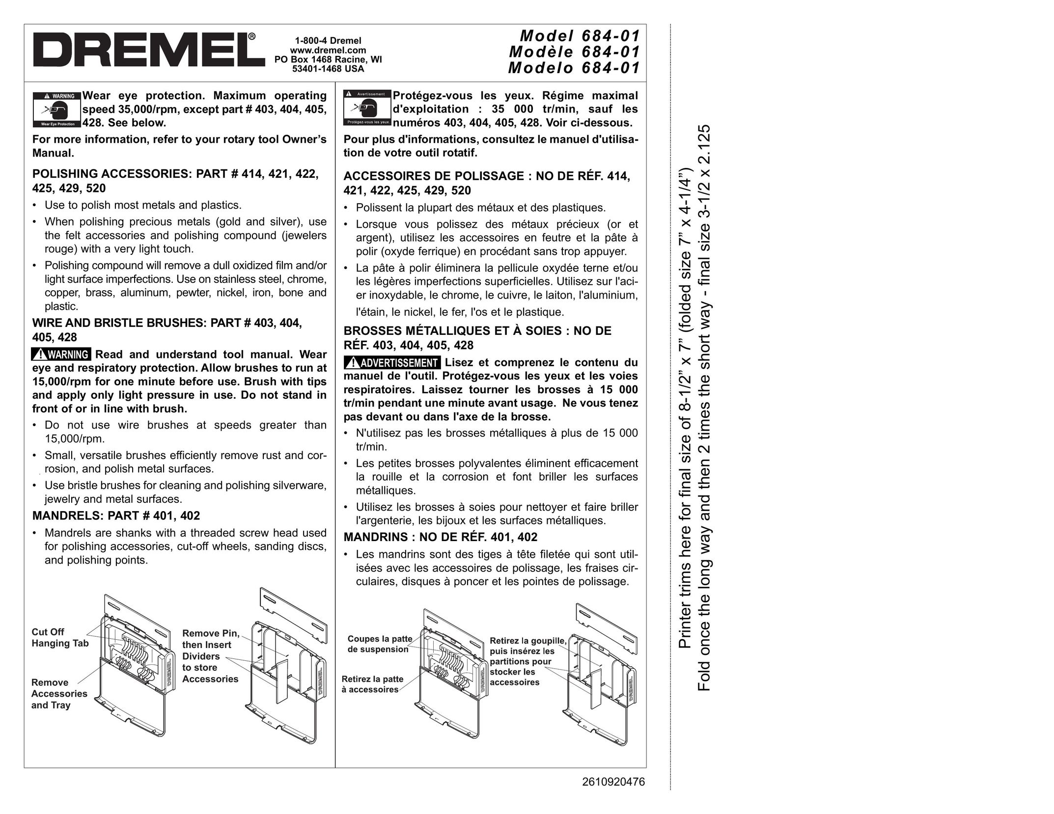 Dremel 684-01 Sander User Manual