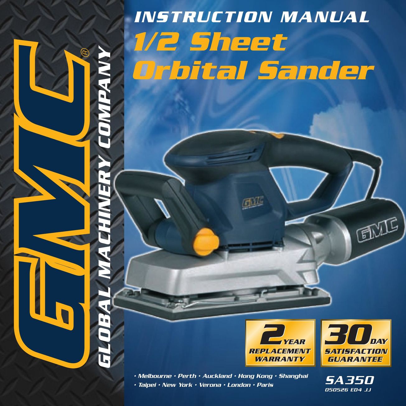 Global Machinery Company SA350 Sander User Manual