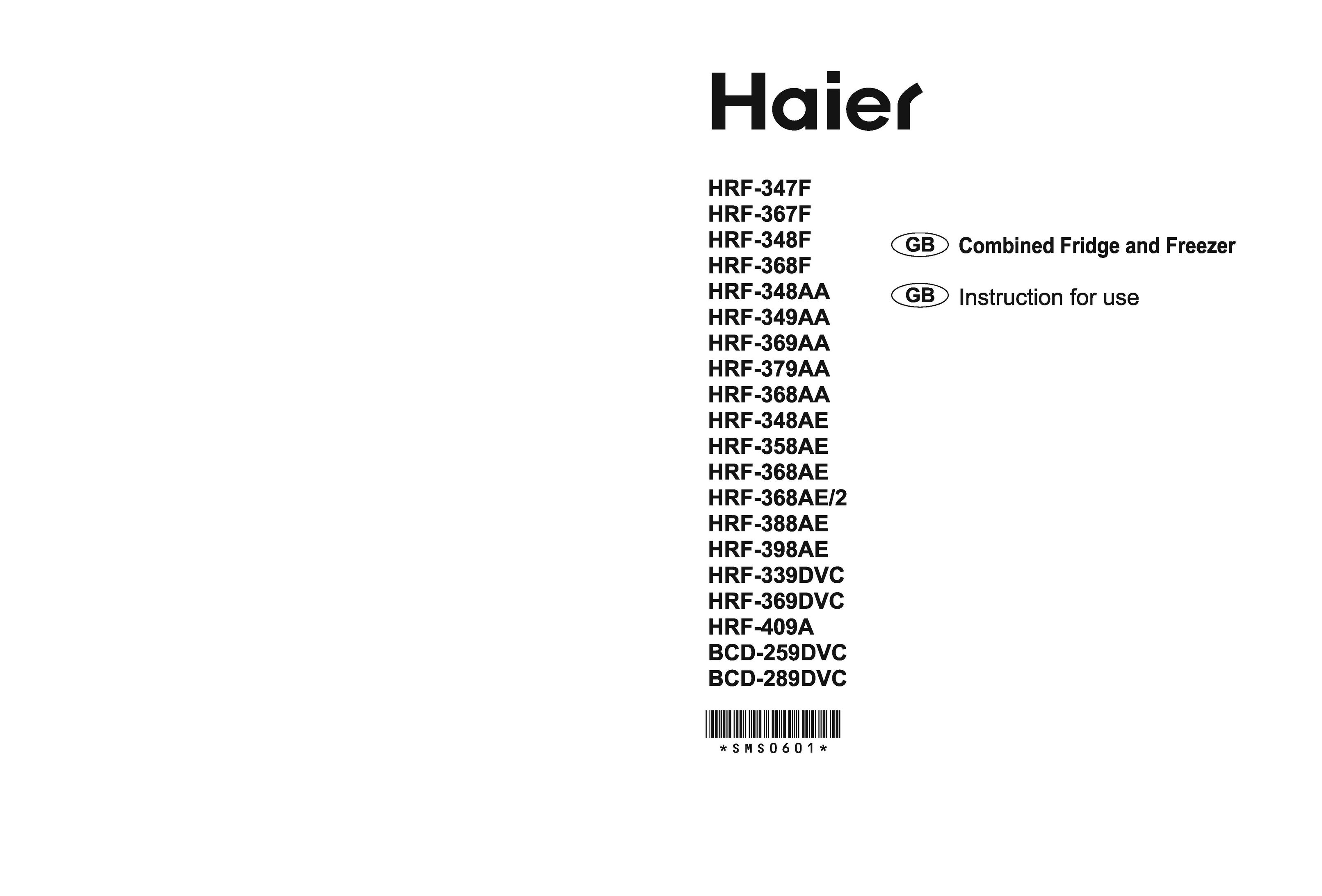 Haier HRF-379AA Sander User Manual