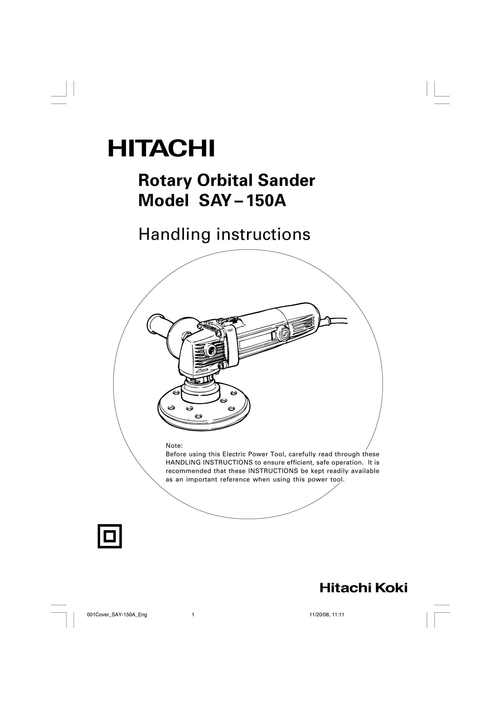 Hitachi SAY-150A Sander User Manual