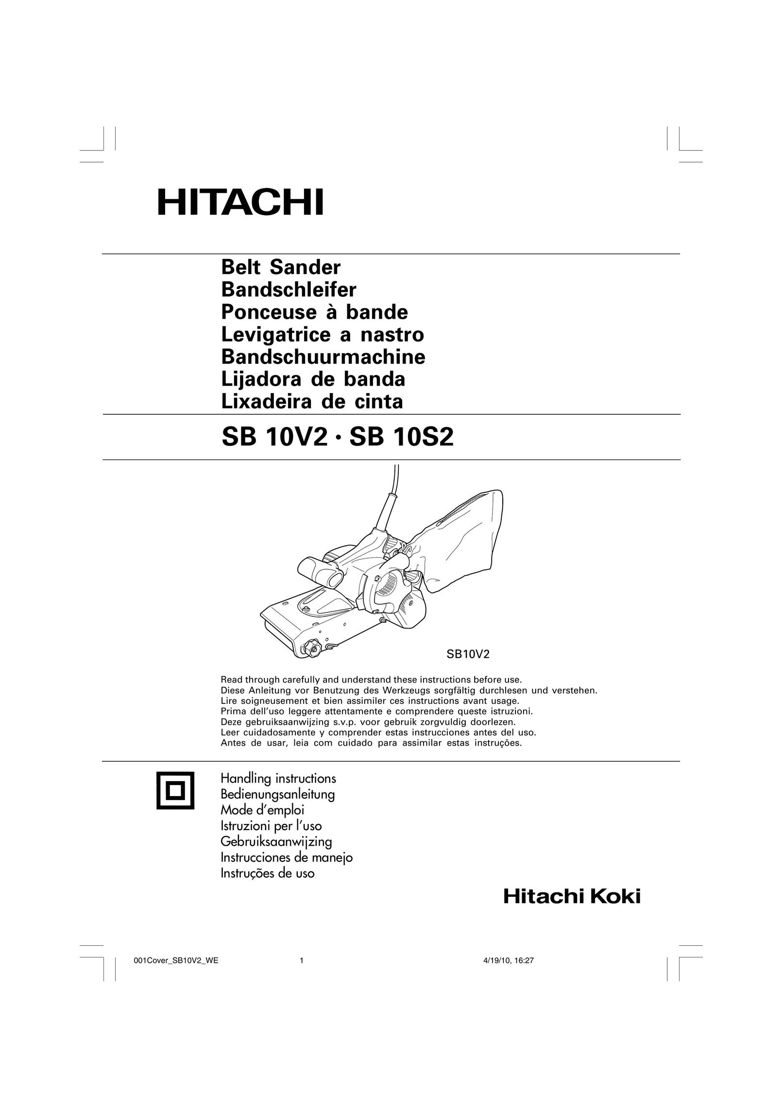 Hitachi Koki USA SB 10S2 Sander User Manual