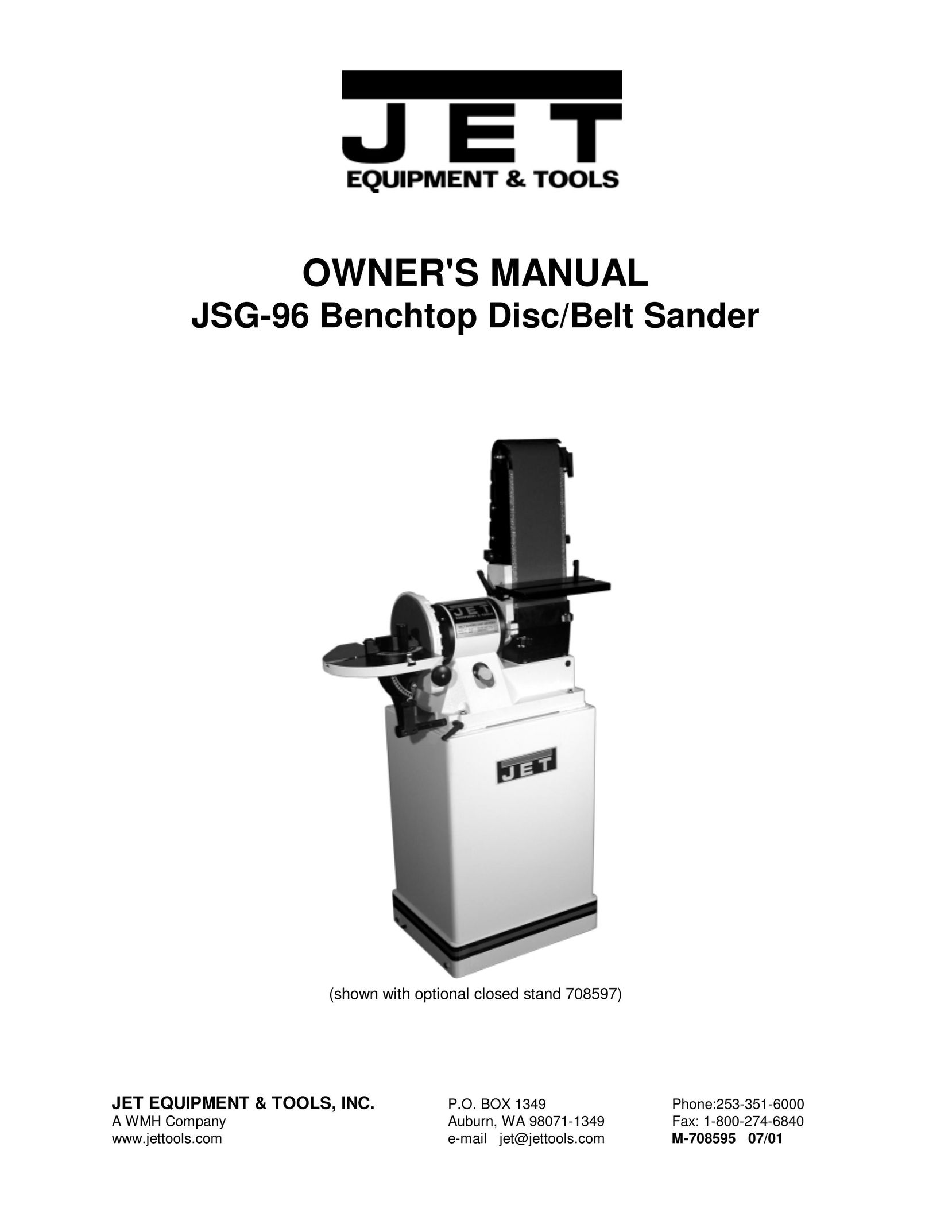 Jet Tools JSG-96 Sander User Manual