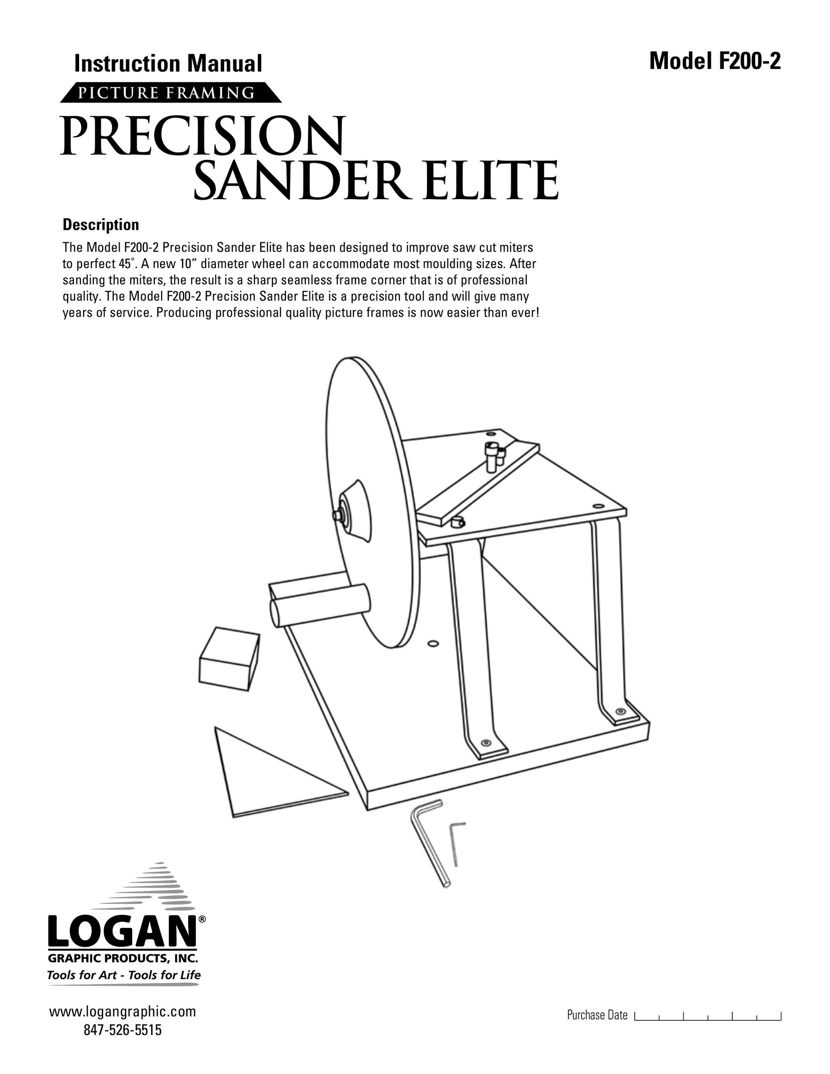 Logan Graphic Products F200-2 Sander User Manual