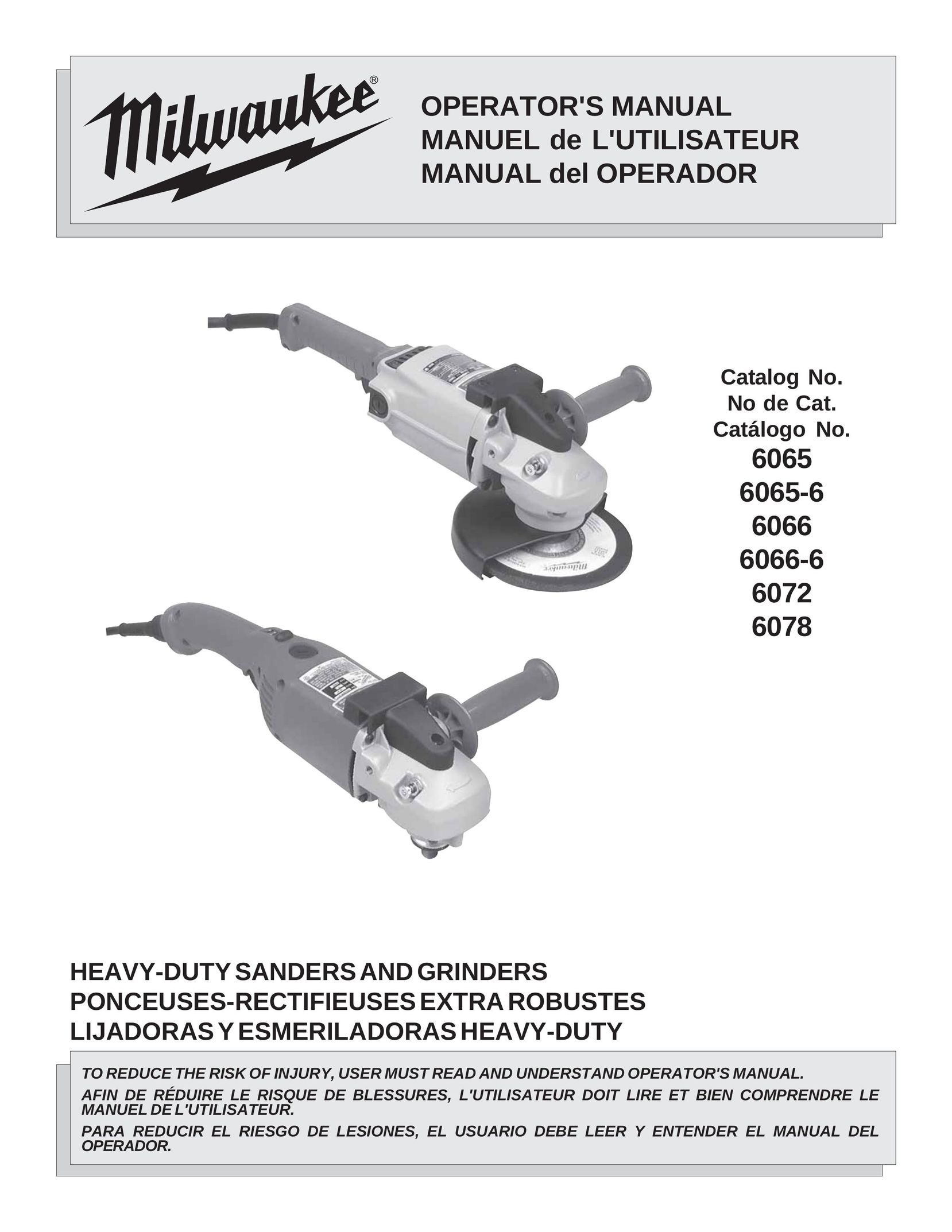 Milwaukee 6065-6 Sander User Manual