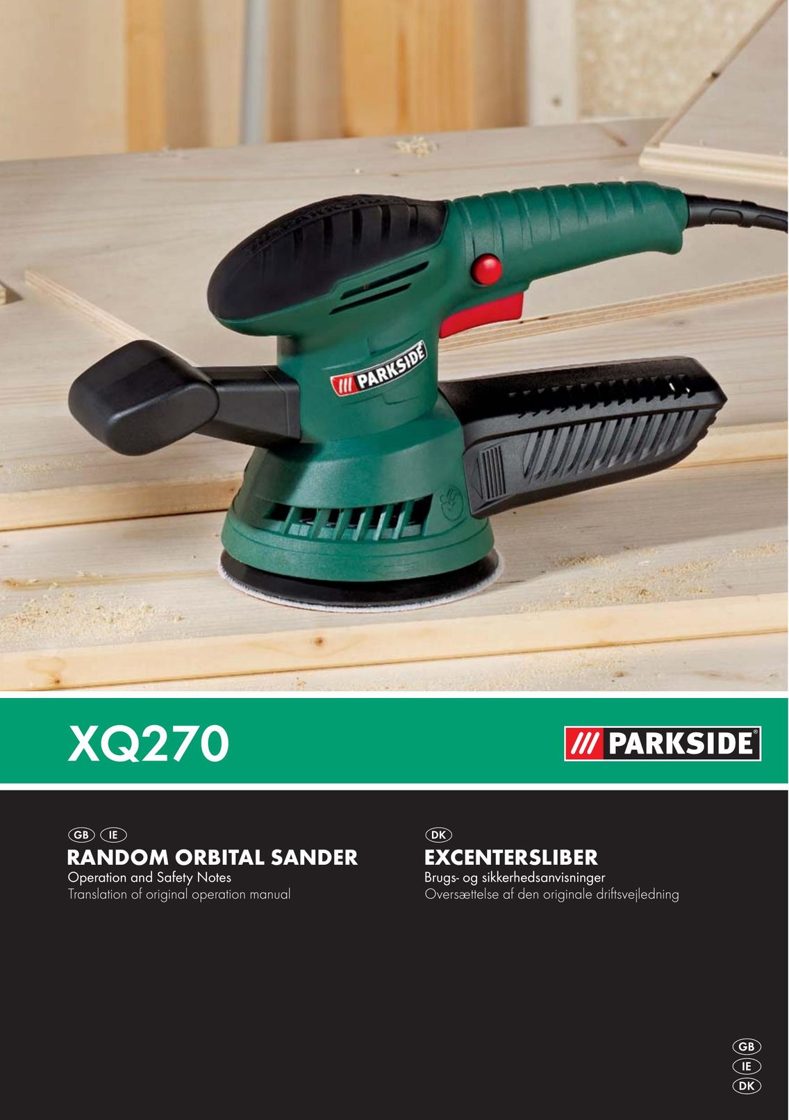 Parkside XQ270 Sander User Manual