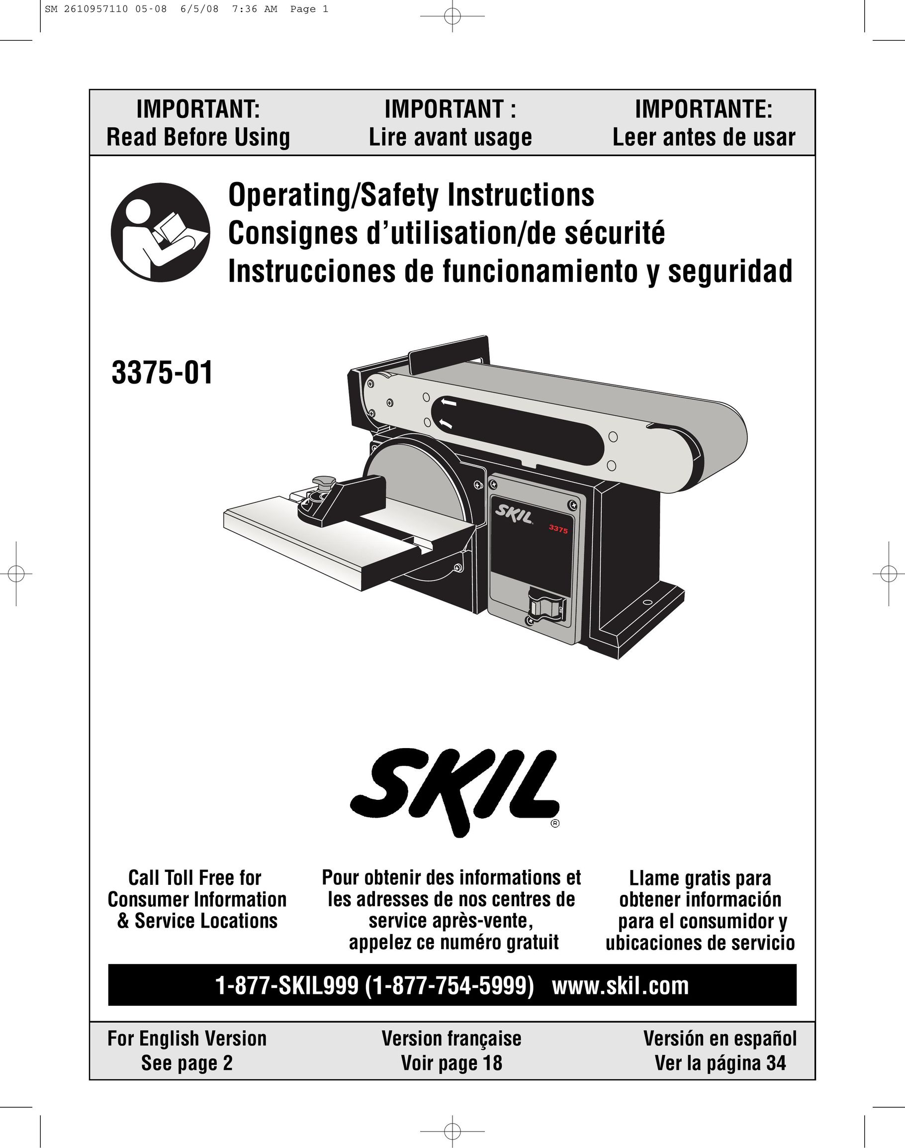 Skil 3375-01 Sander User Manual