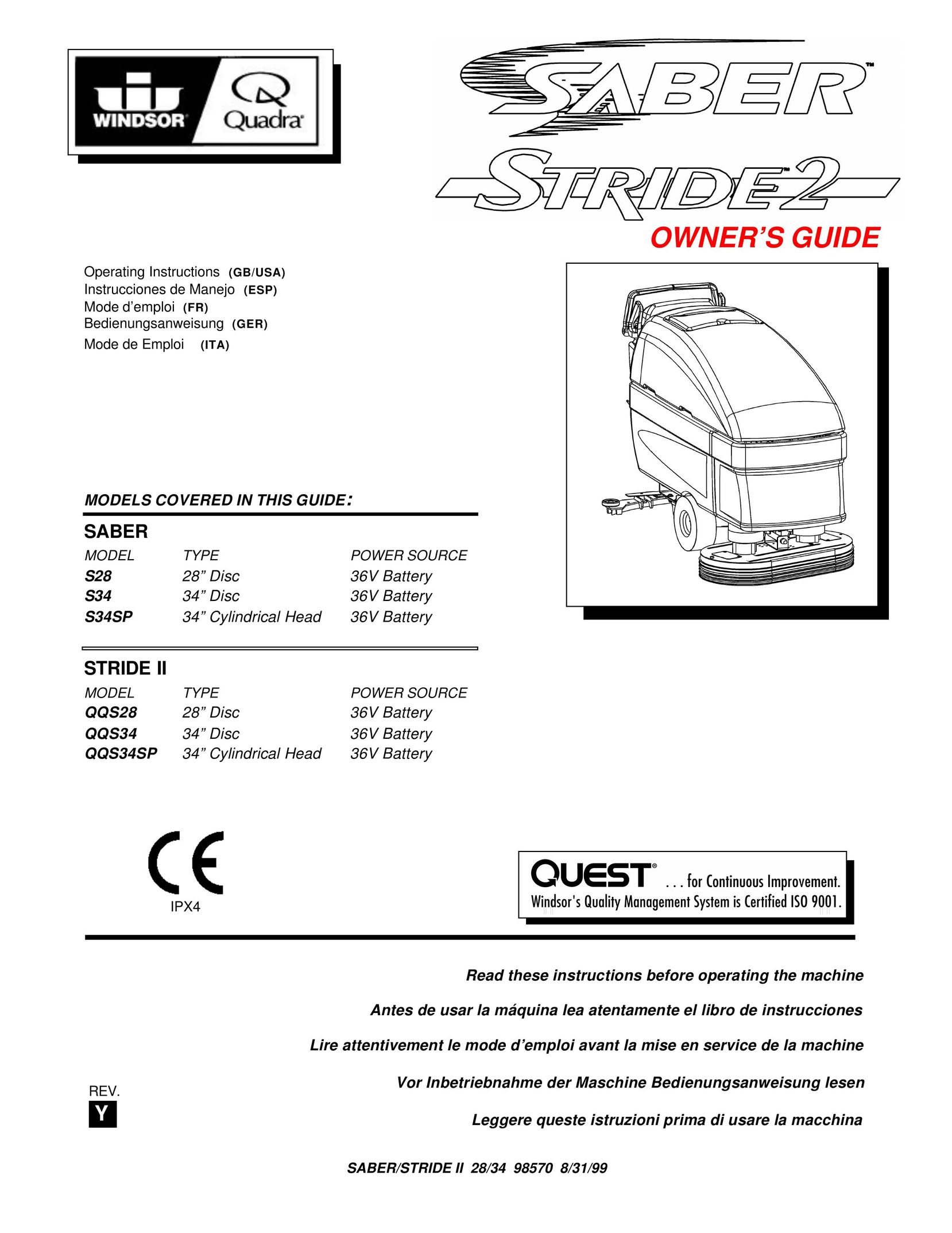 Windsor QQS28 Sander User Manual