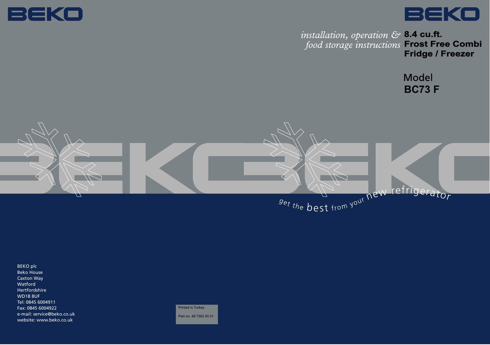 Beko BC73 F Saw User Manual
