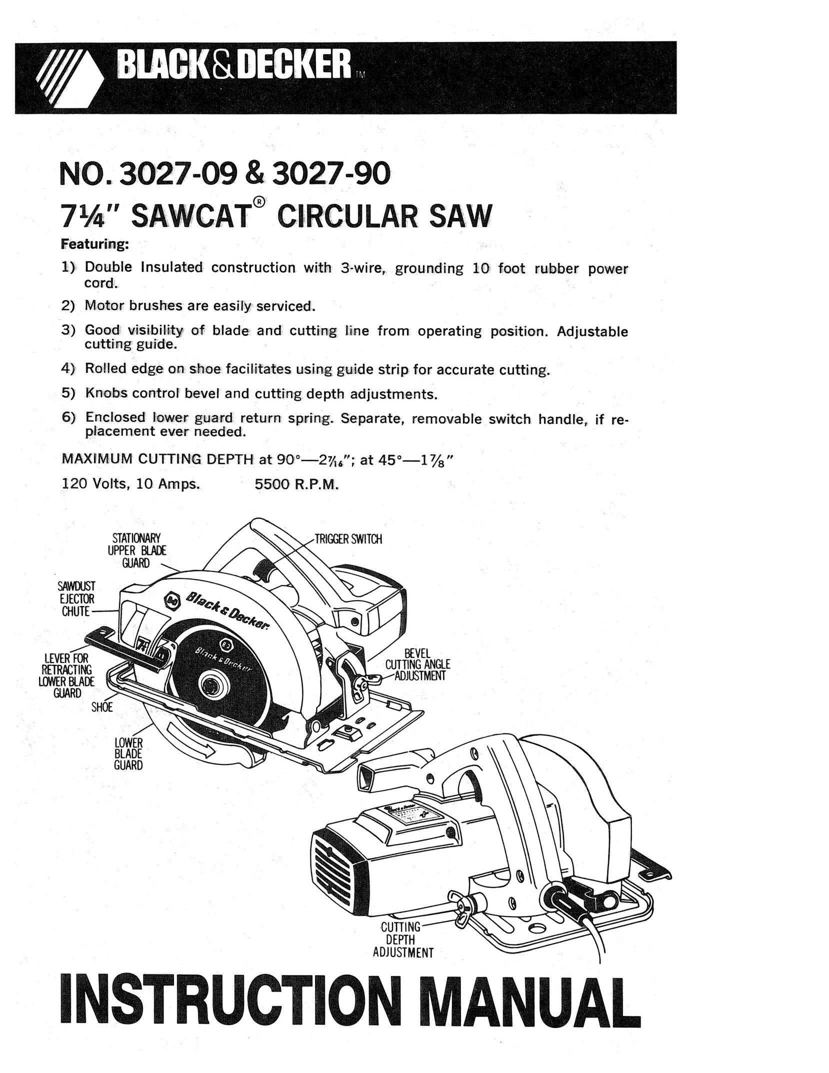 Black & Decker 3027-09 Saw User Manual