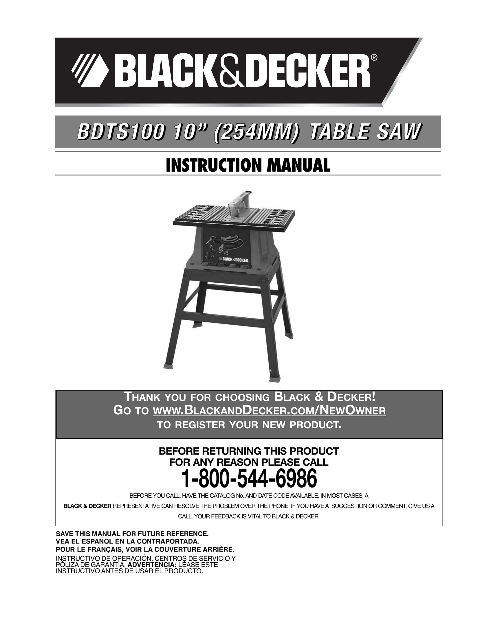 Black & Decker 489051-00 Saw User Manual