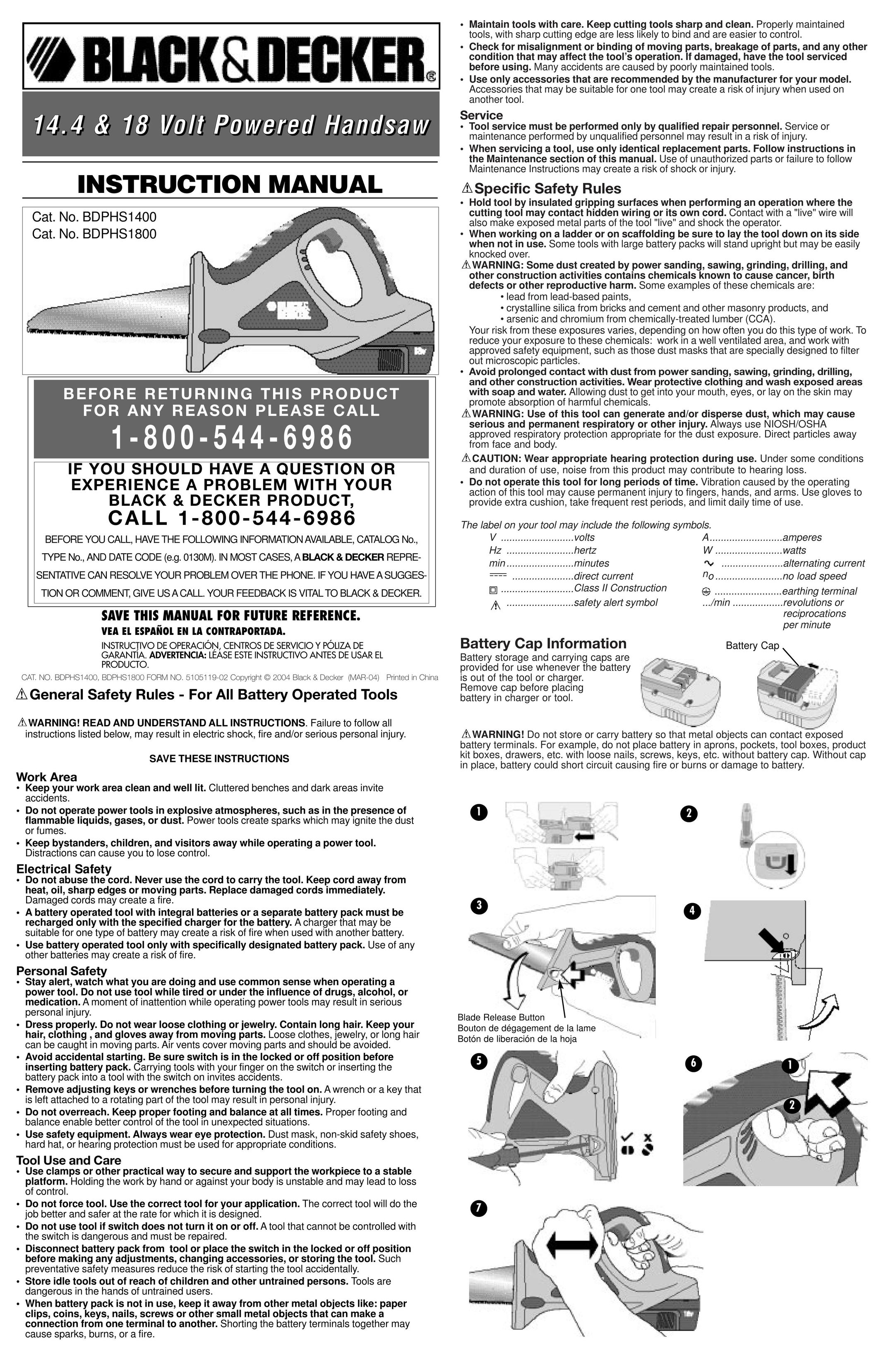 Black & Decker 5105119-02 Saw User Manual