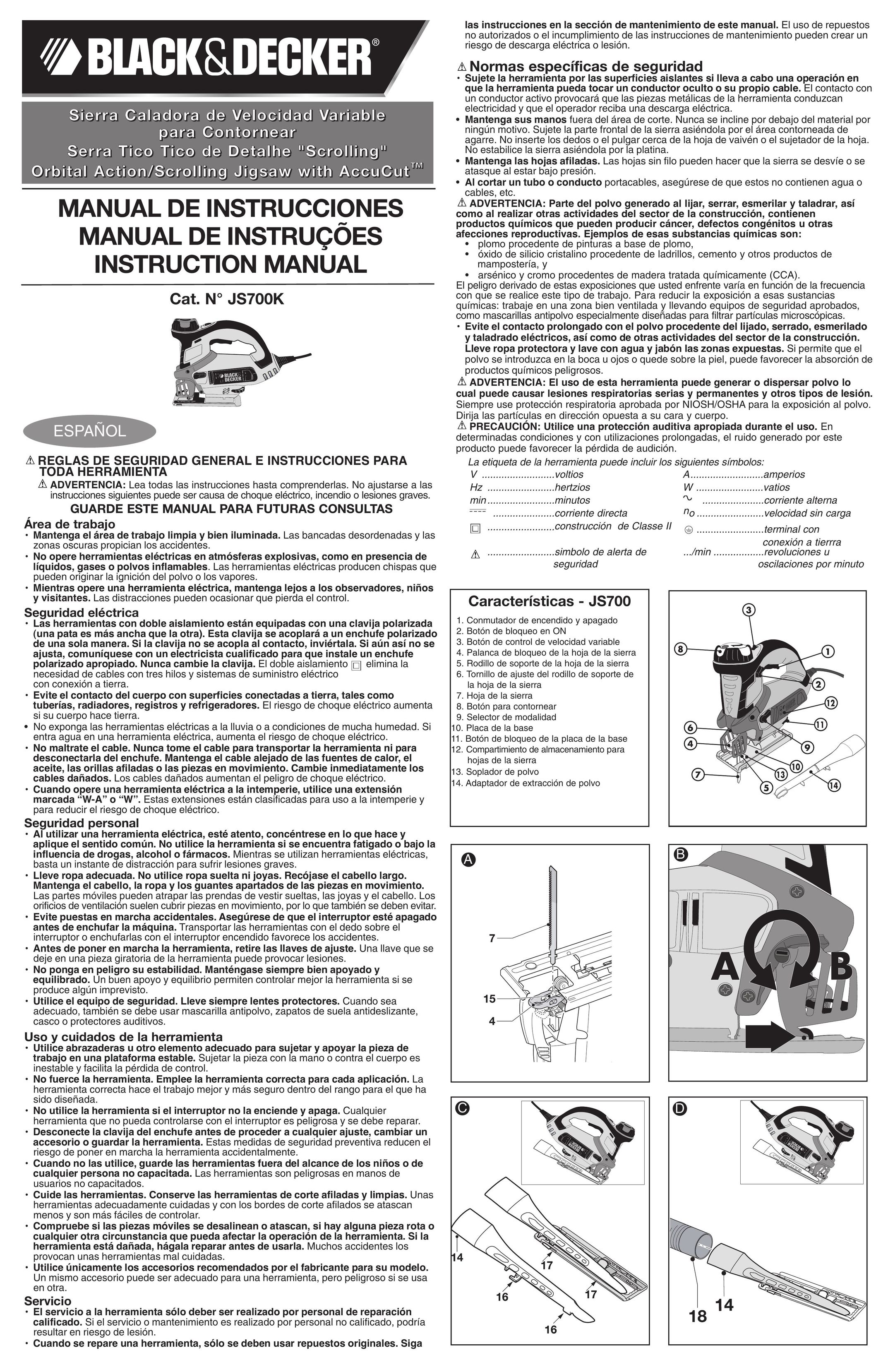 Black & Decker 587384-03 Saw User Manual
