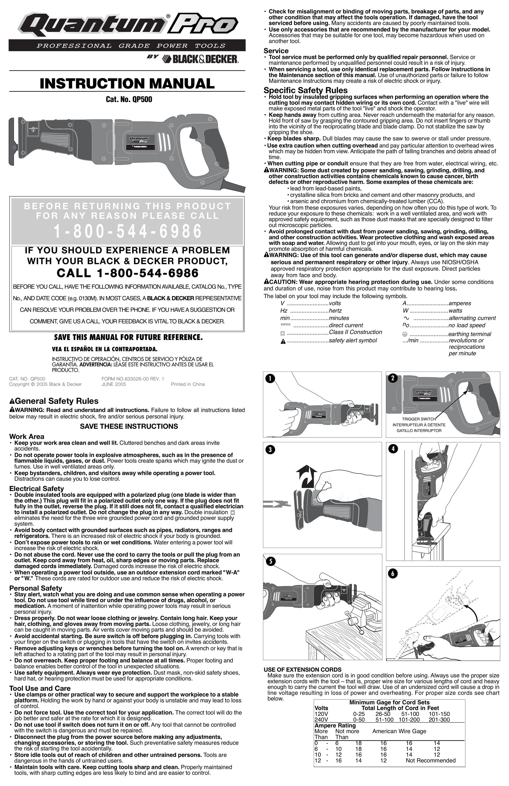 Black & Decker 633526-00 Saw User Manual