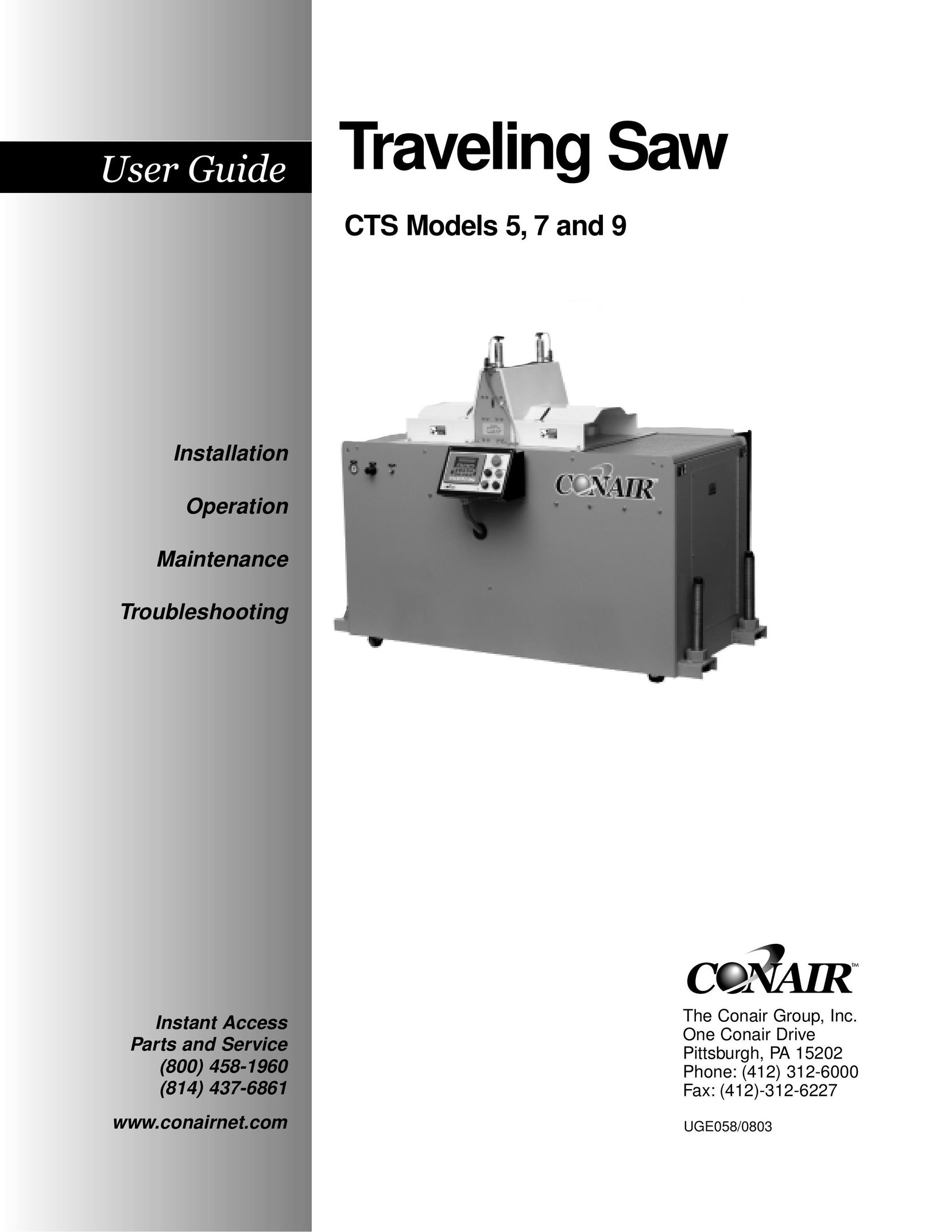 Conair CTS 9 Saw User Manual