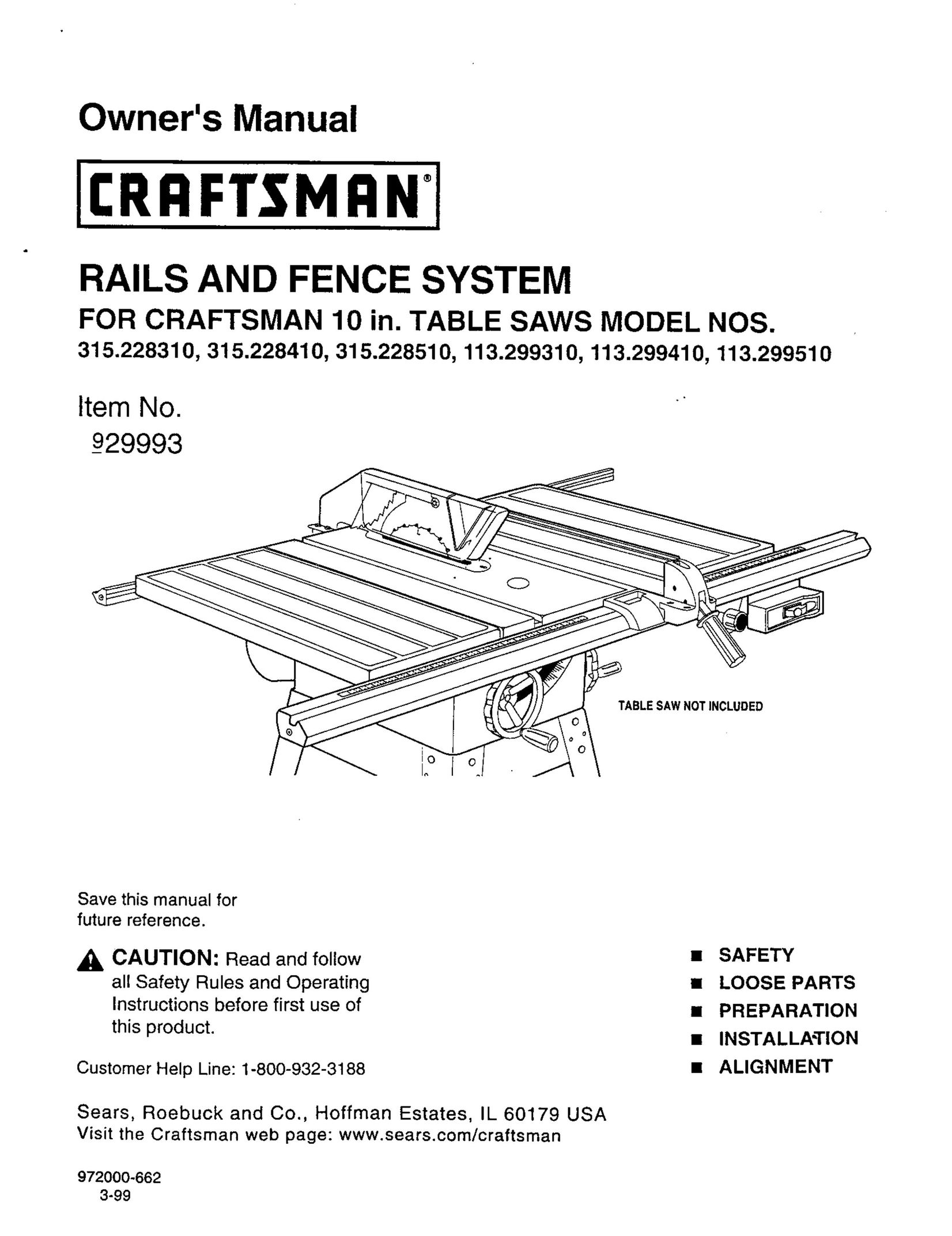 Craftsman 113.29931 Saw User Manual