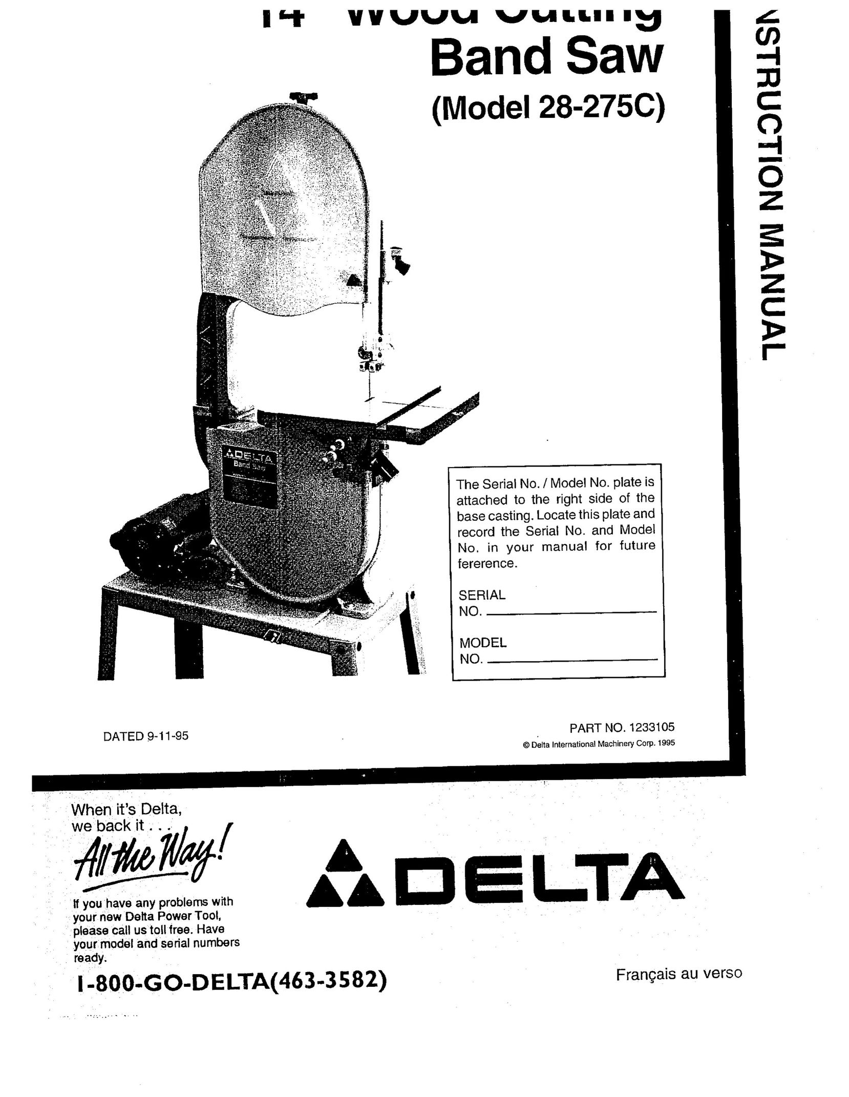 Delta 28-275C Saw User Manual