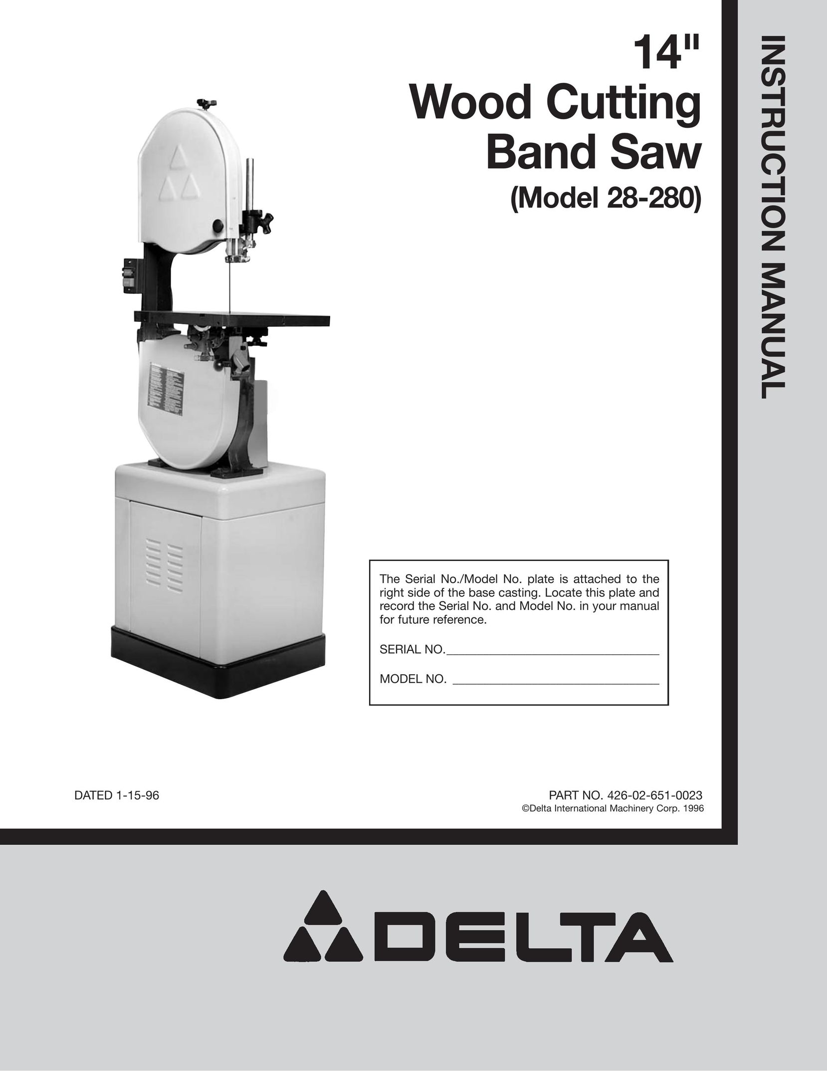 Delta 28-280 Saw User Manual