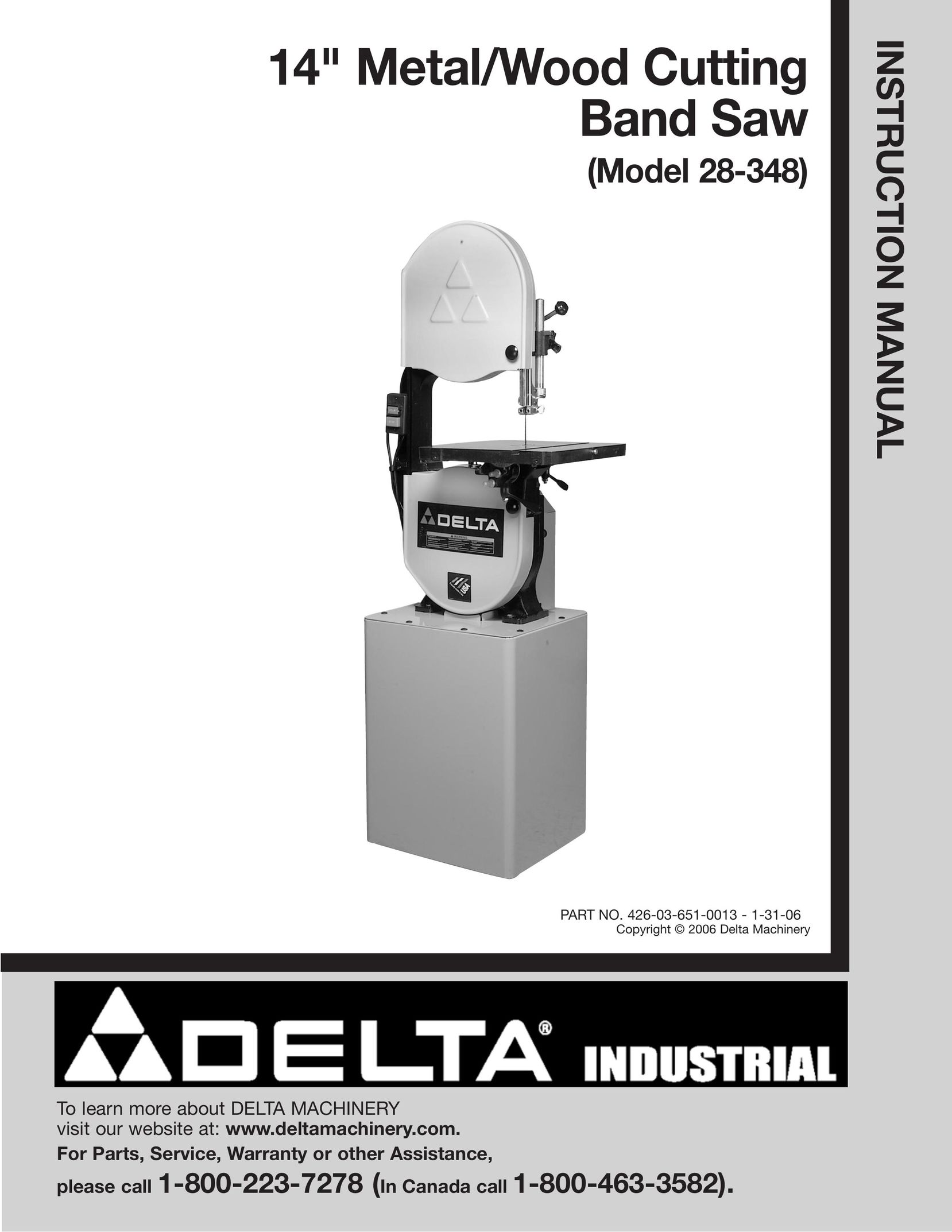 Delta 28-348 Saw User Manual