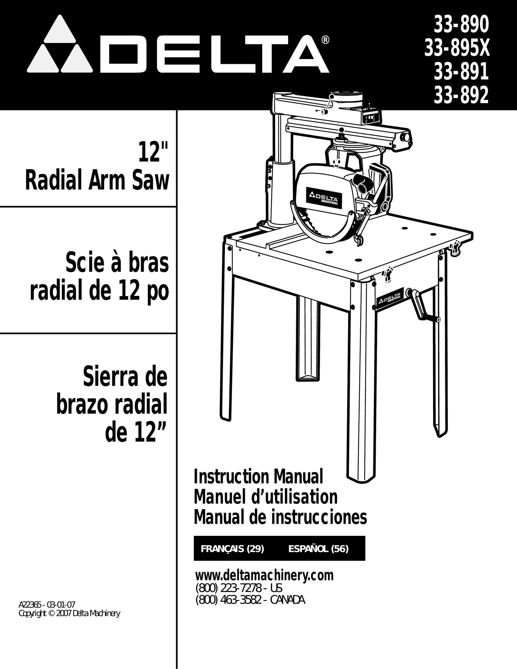Delta 33-890 Saw User Manual