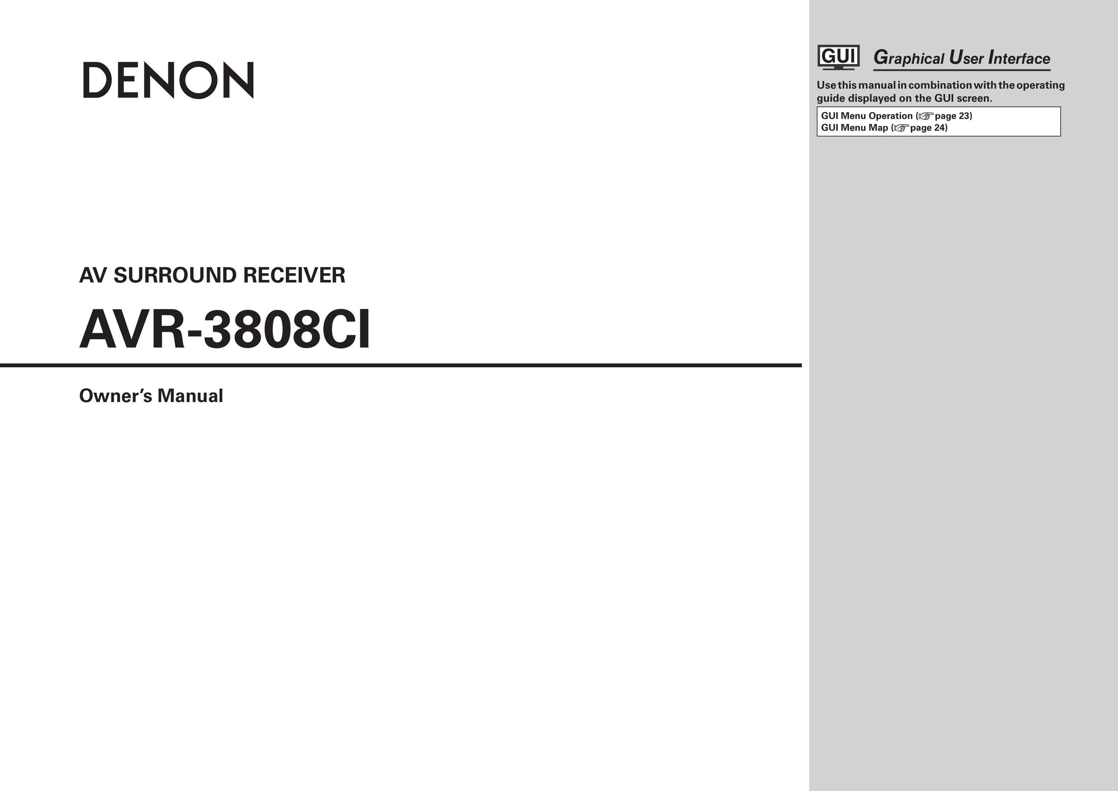 Denon AVR-3808CI Saw User Manual