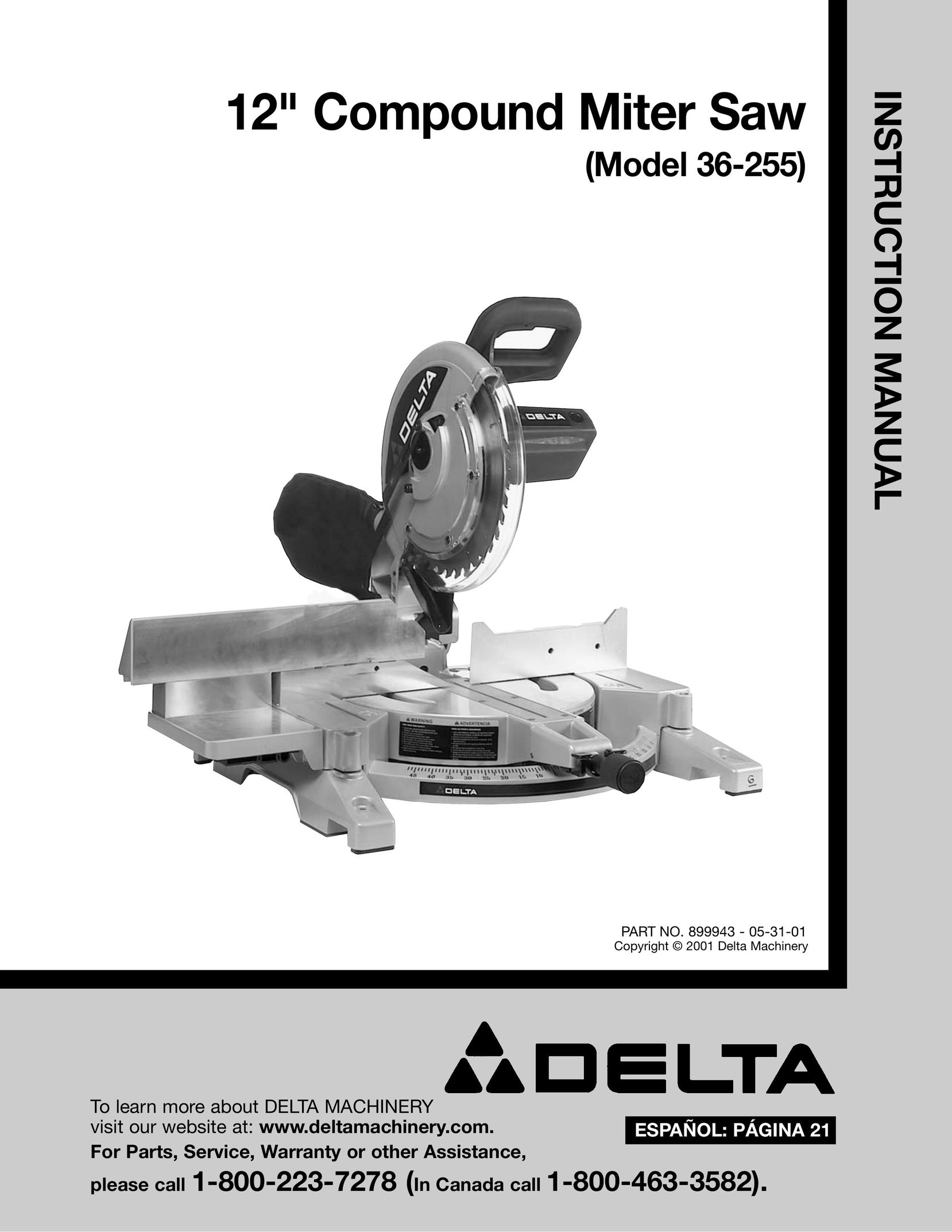 DeWalt 36-255 Saw User Manual