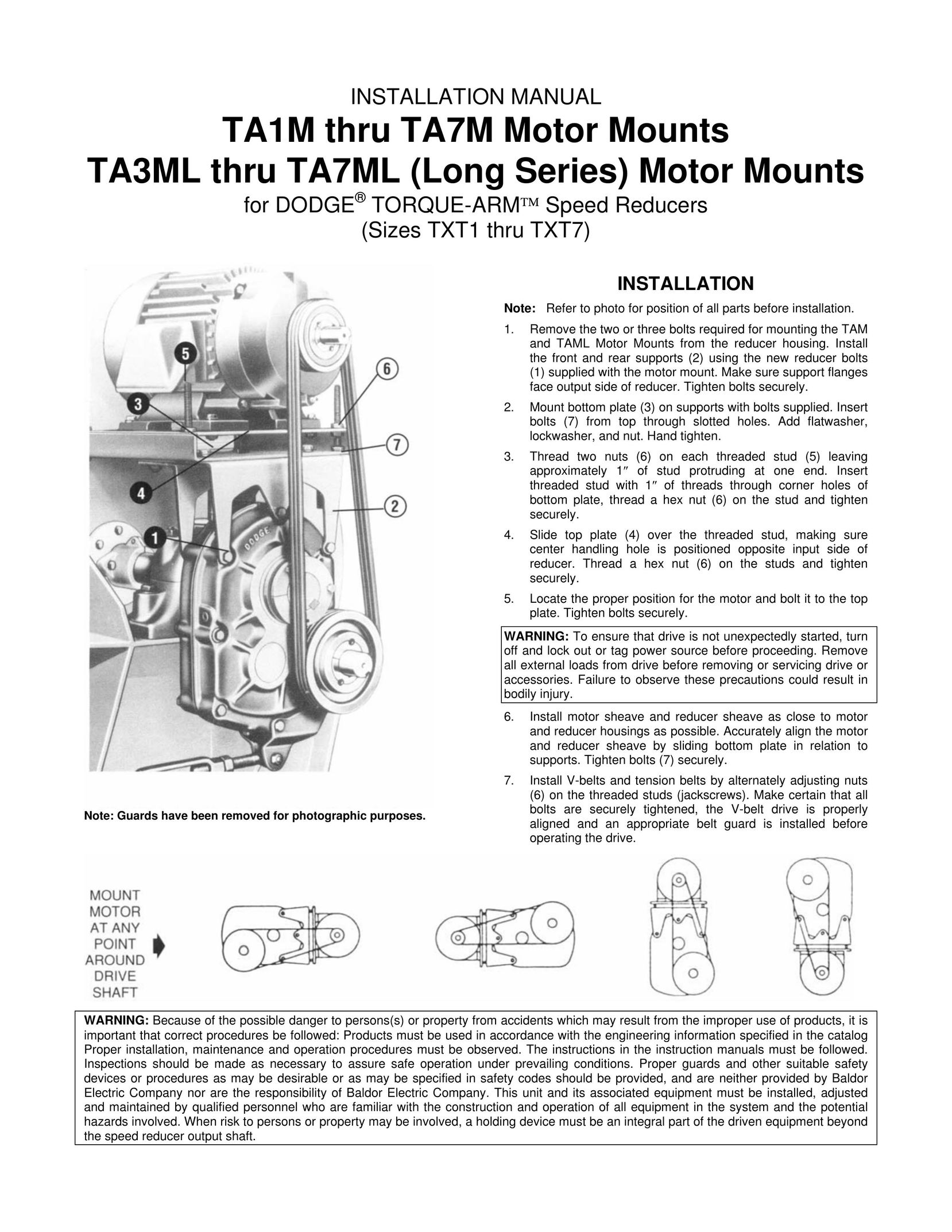 Dodge TA1M Saw User Manual