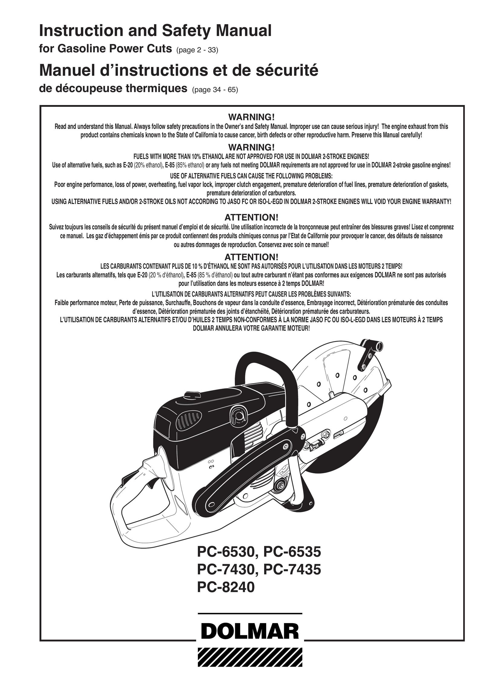 Dolmar PC-6530 Saw User Manual