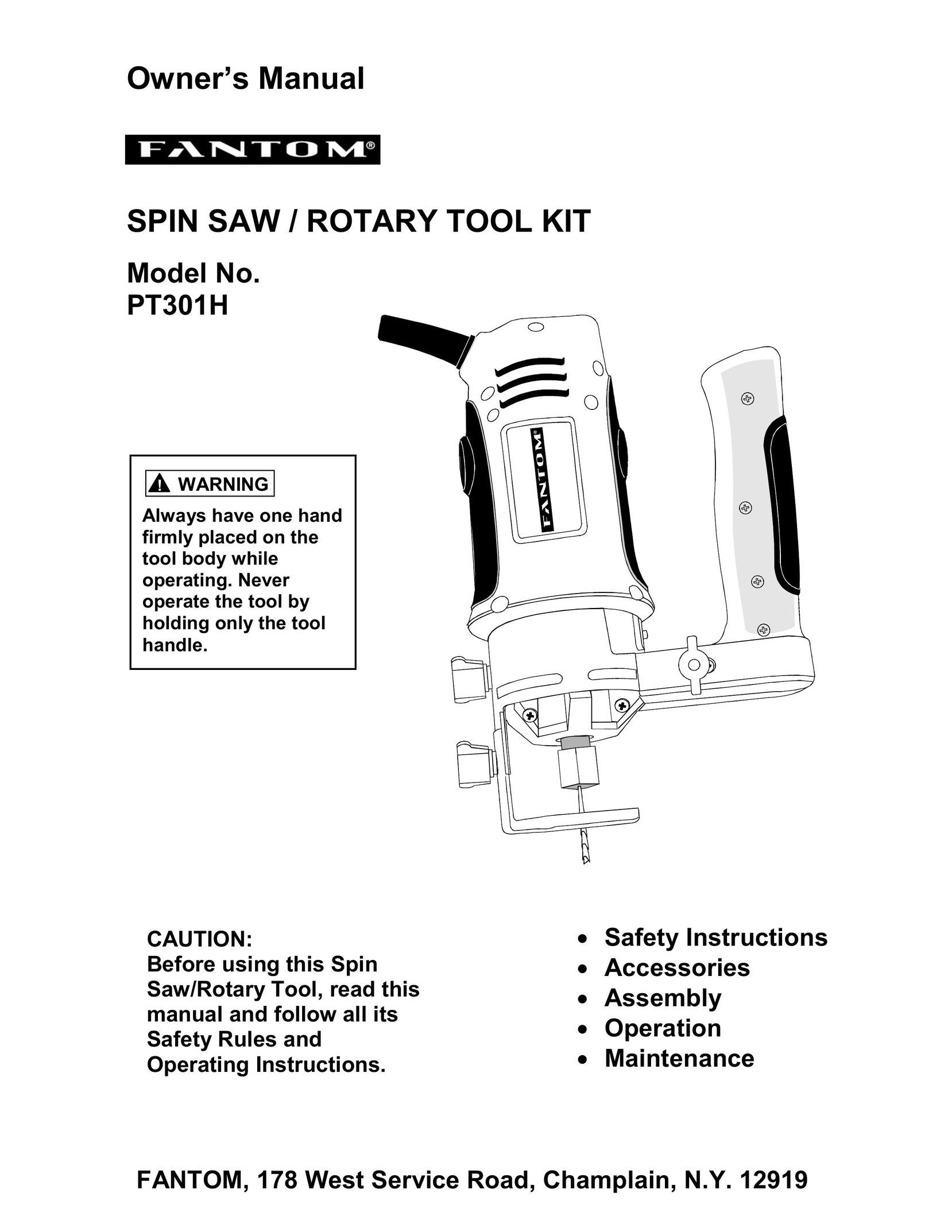Fantom Vacuum PT301H Saw User Manual