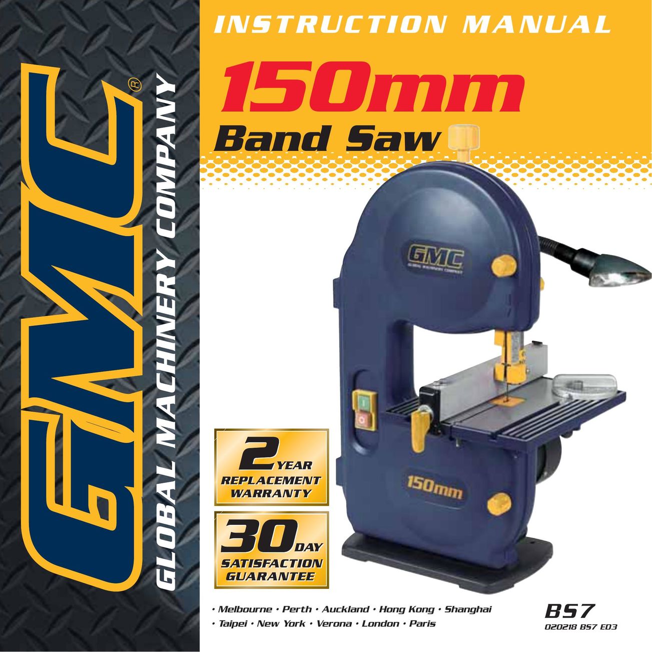 Global Machinery Company BS7 Saw User Manual