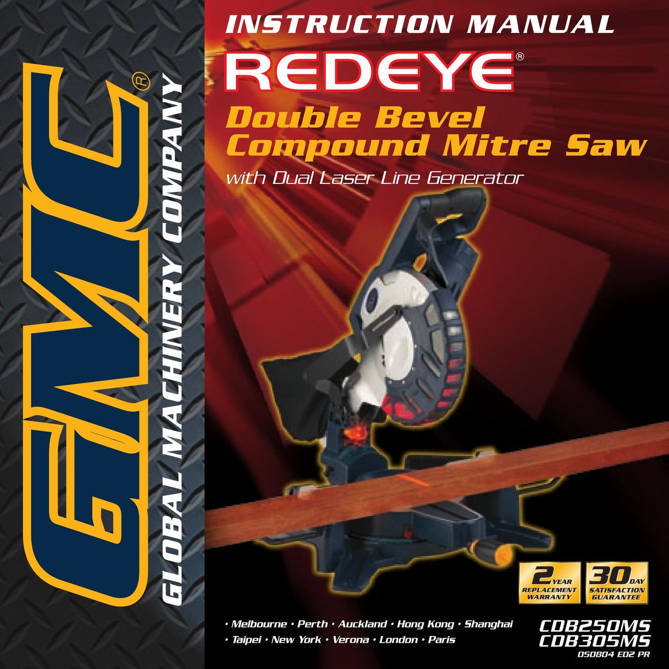 Global Machinery Company CDB250MS Saw User Manual
